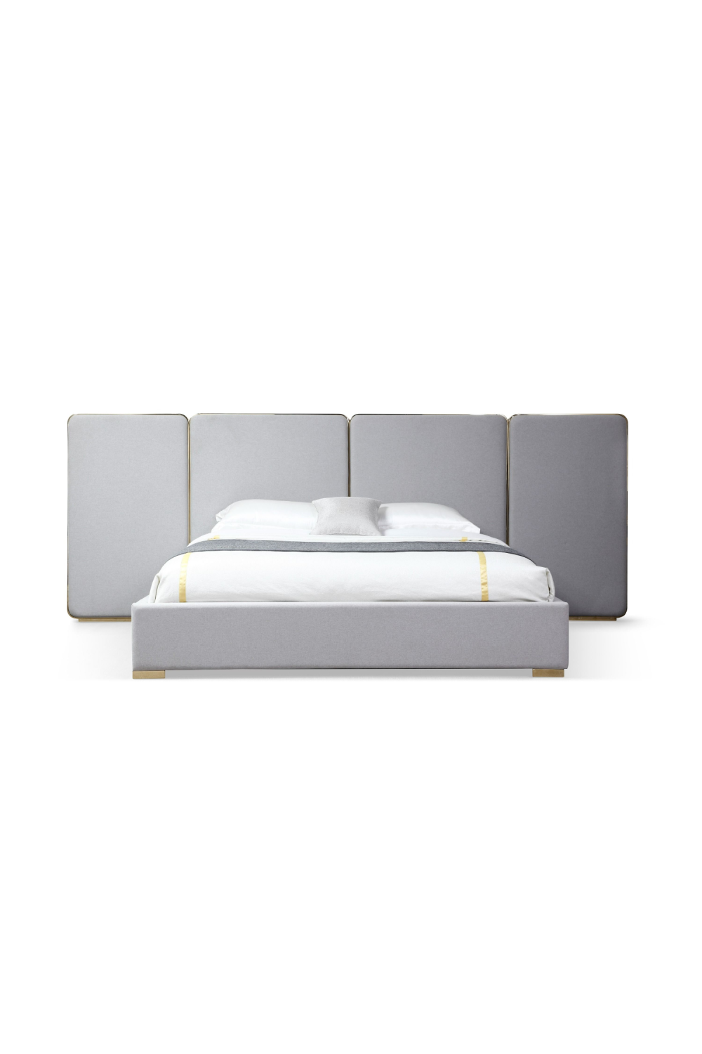 Gray Linen Eastern King Bed | Oroa.com