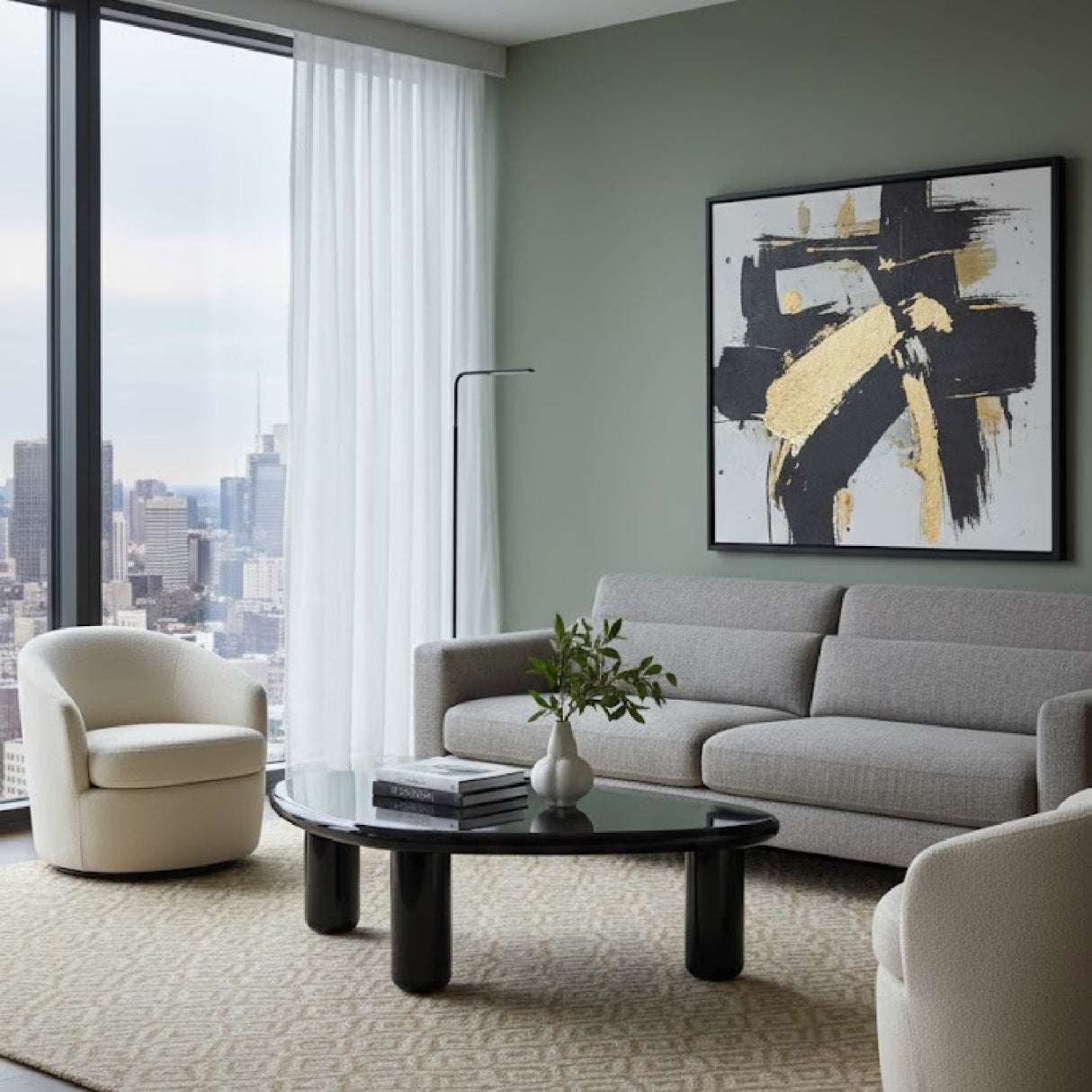 Black Triangular Coffee Table | Oroa.com