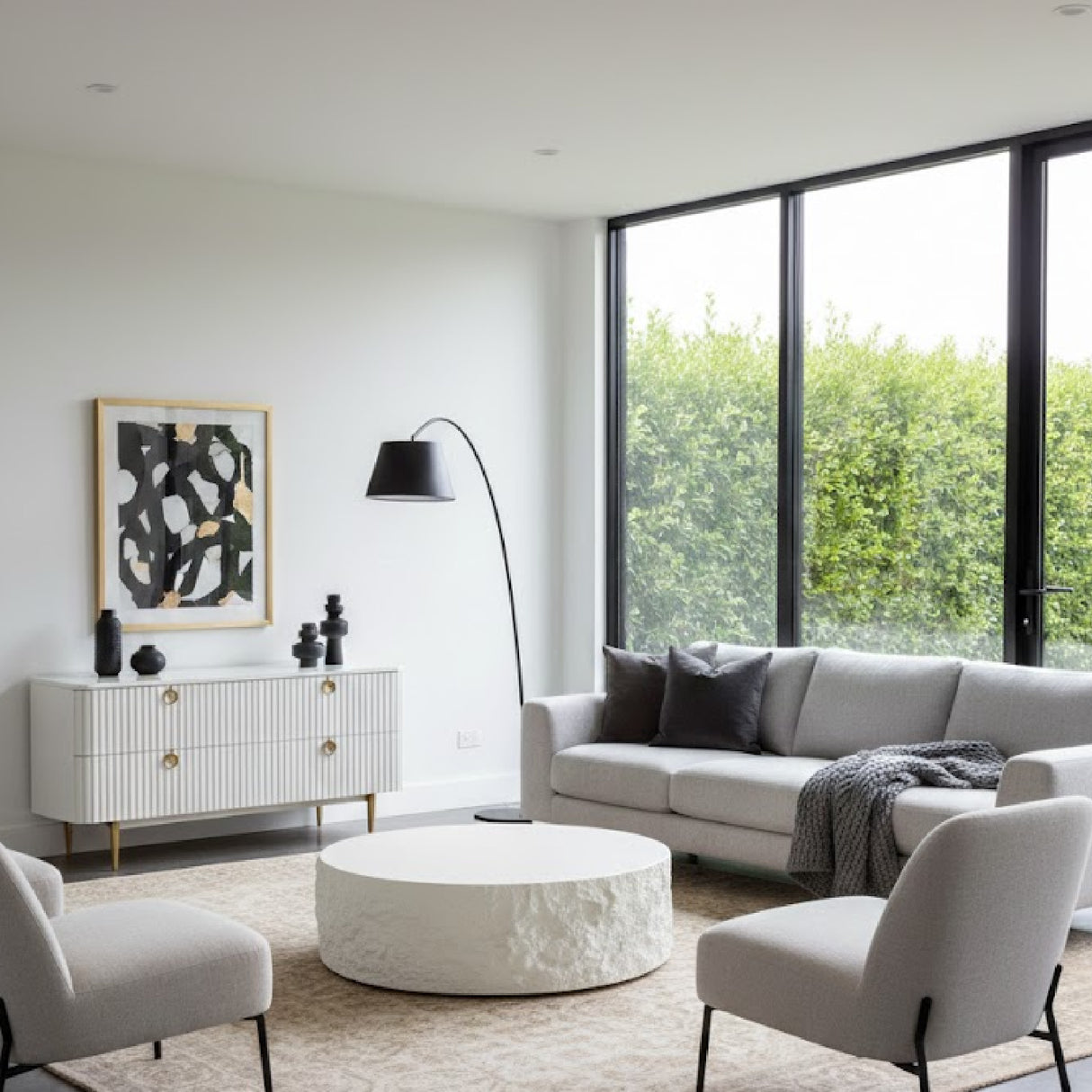 Round Fiberglass Coffee Table | Oroa.com