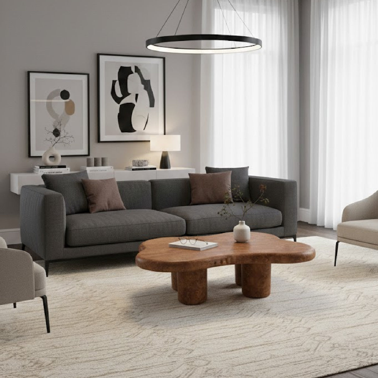 Burl Wood Freeform Coffee Table | Oroa.com