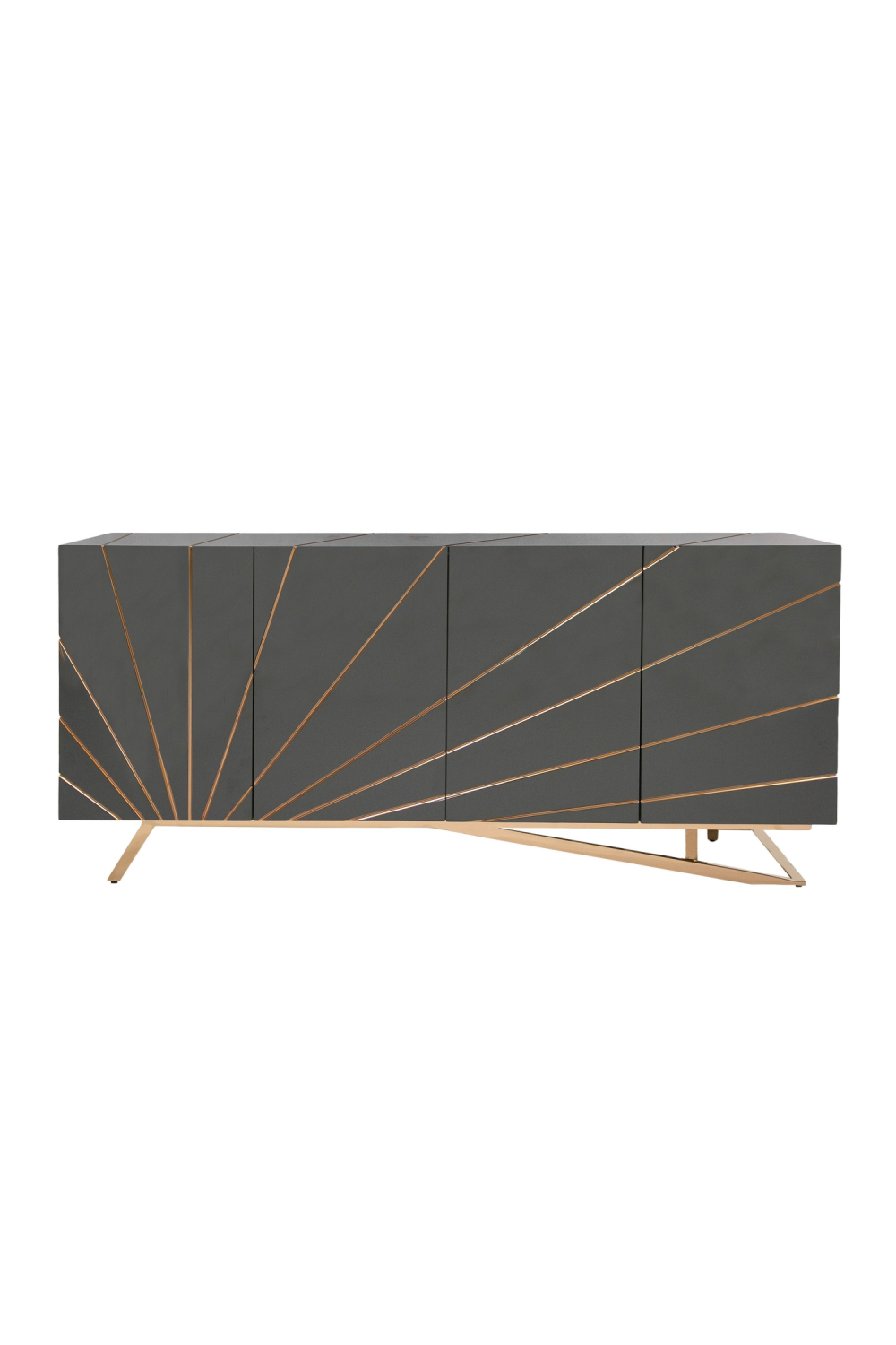 Rose Gold Inlaid 4-Door Sideboard | Oroa.com