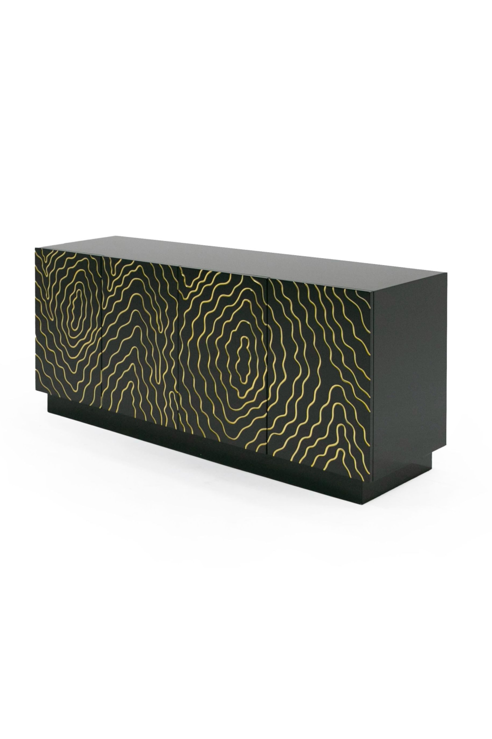 Gold Inlaid 4-Door Sideboard | Oroa.com