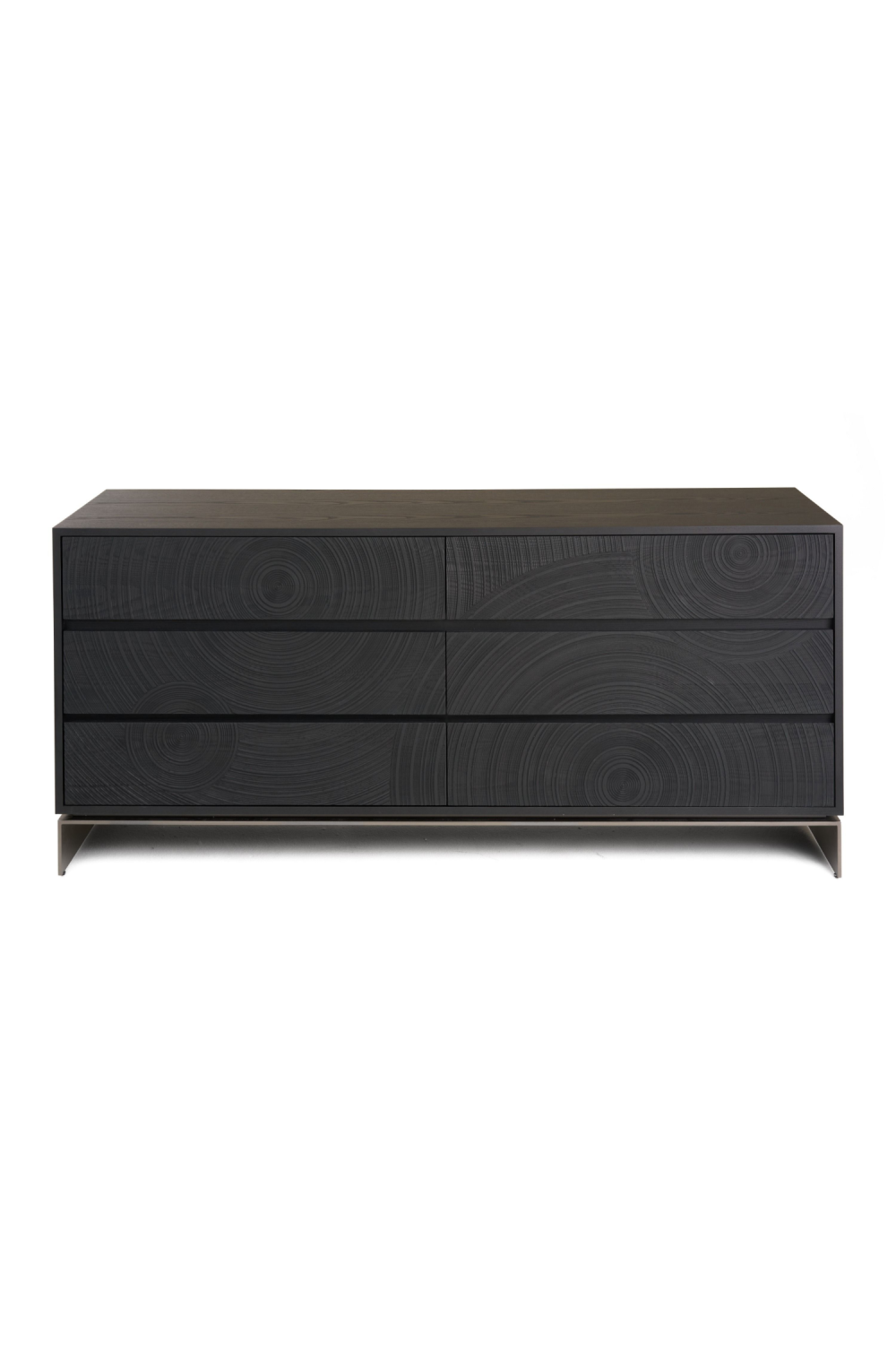 Matte Black Ash 6-Drawer Dresser | Oroa.com