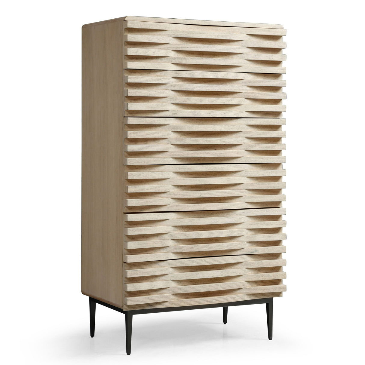 Natural Oak 5-Drawer Chest | Oroa.com