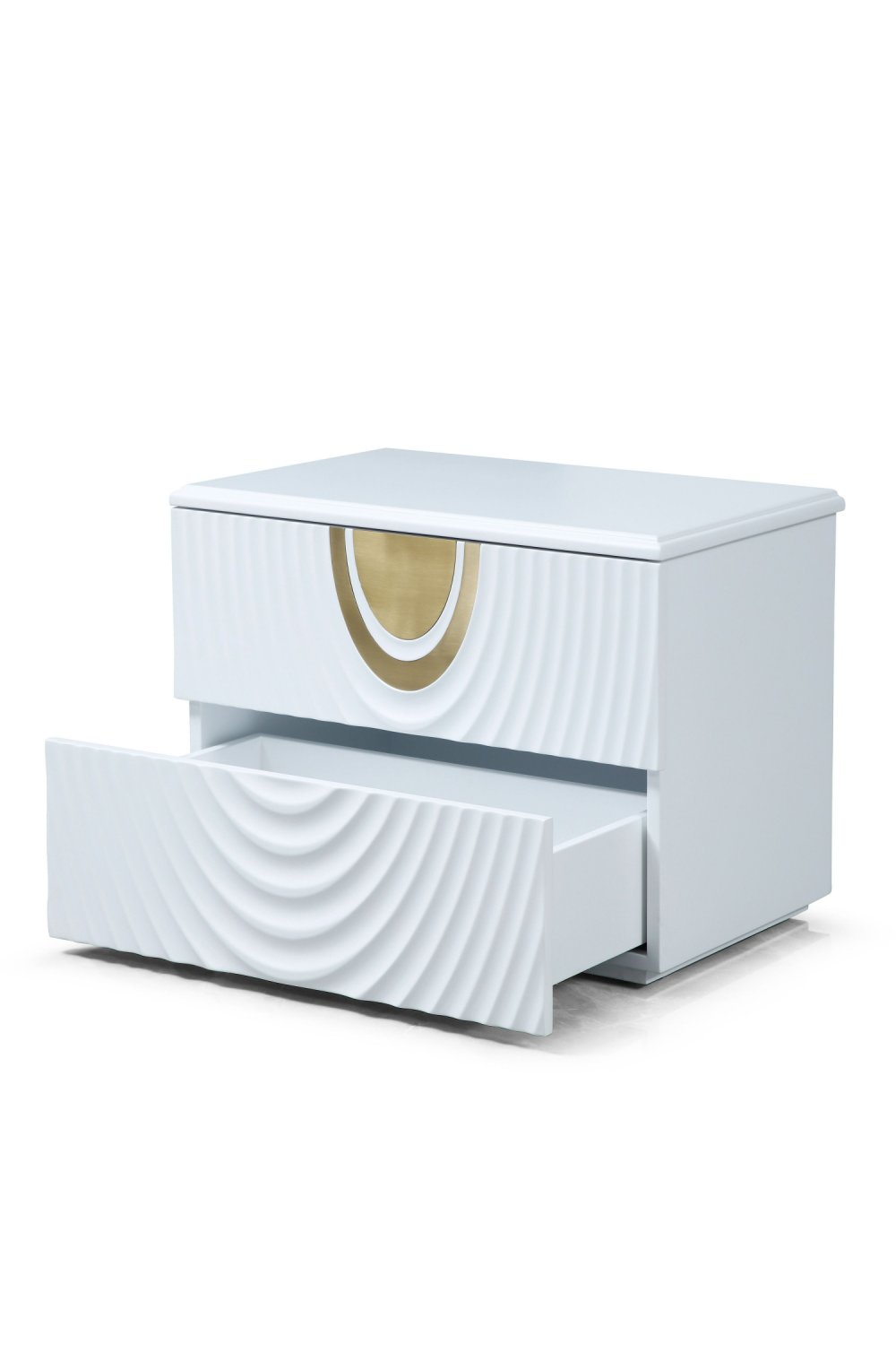 White 2-Drawer Nightstand | Oroa.com