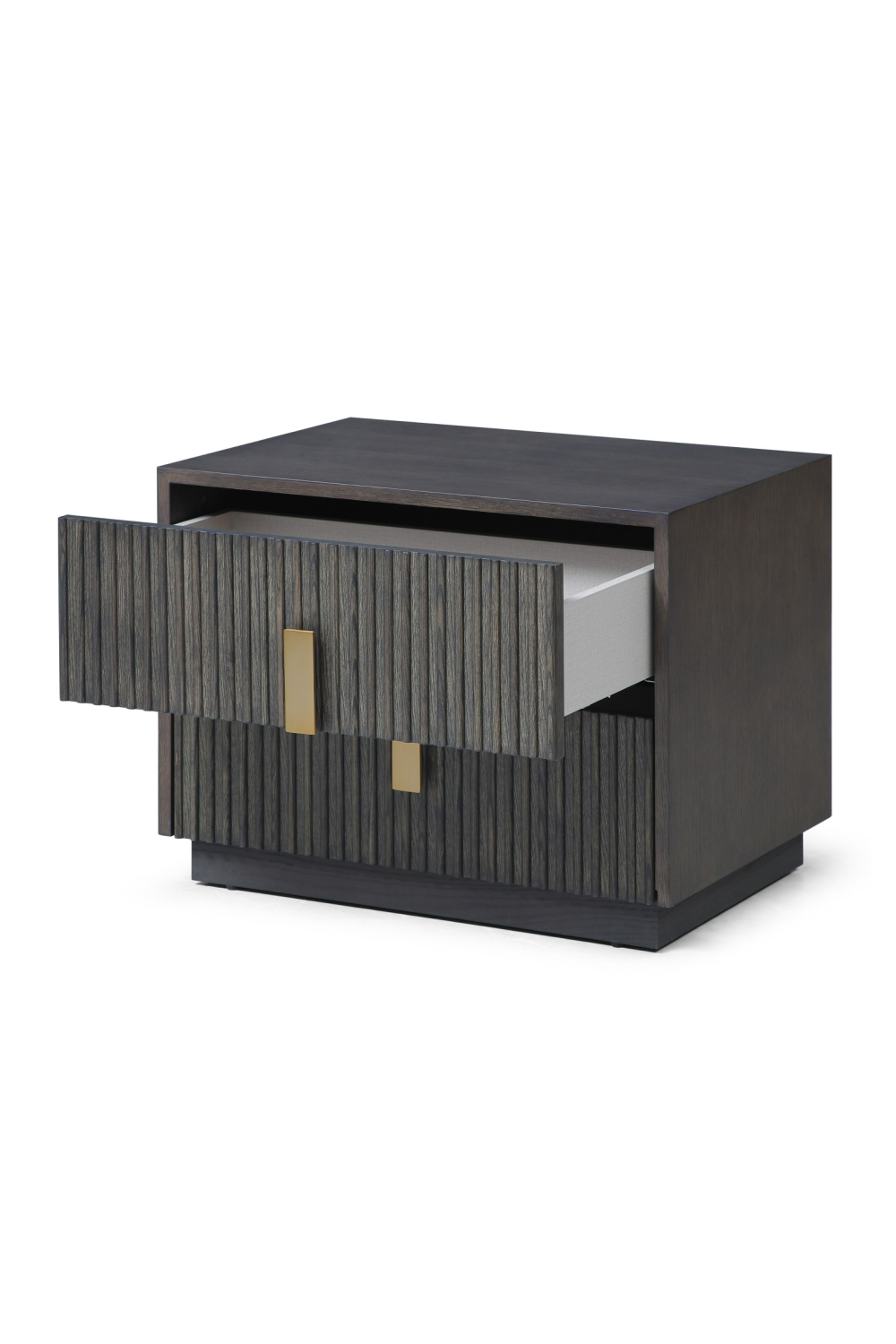 Distressed Black 2-Drawer Nightstand | Oroa.com