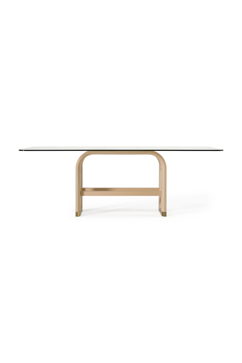 Oak Base Glass Dining Table | Oroa.com