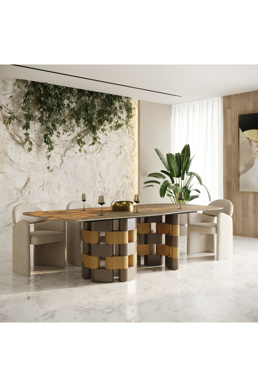 Dark Ceramic Dining Table | Oroa.com