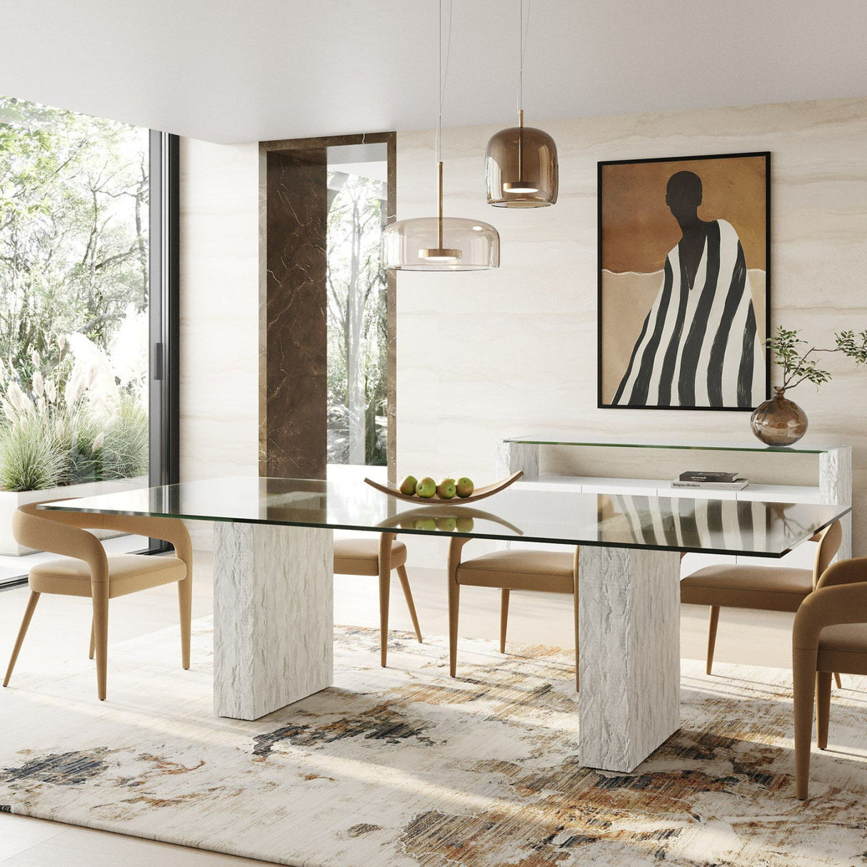 White Fiberglass Dining Table | Oroa.com