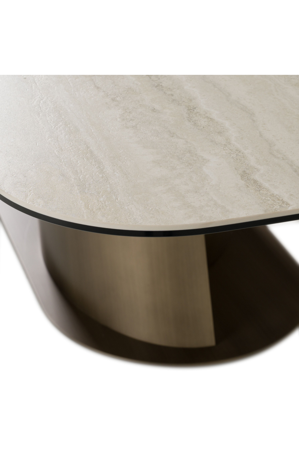 Travertine-Look Finish Dining Table | Oroa.com
