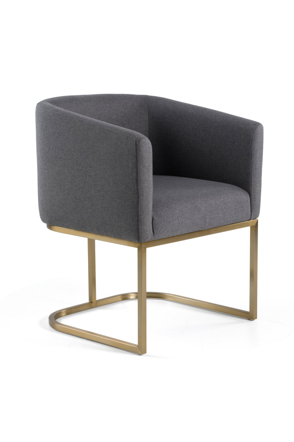 U-Shaped Brass Base Dining Chair | Oroa.com