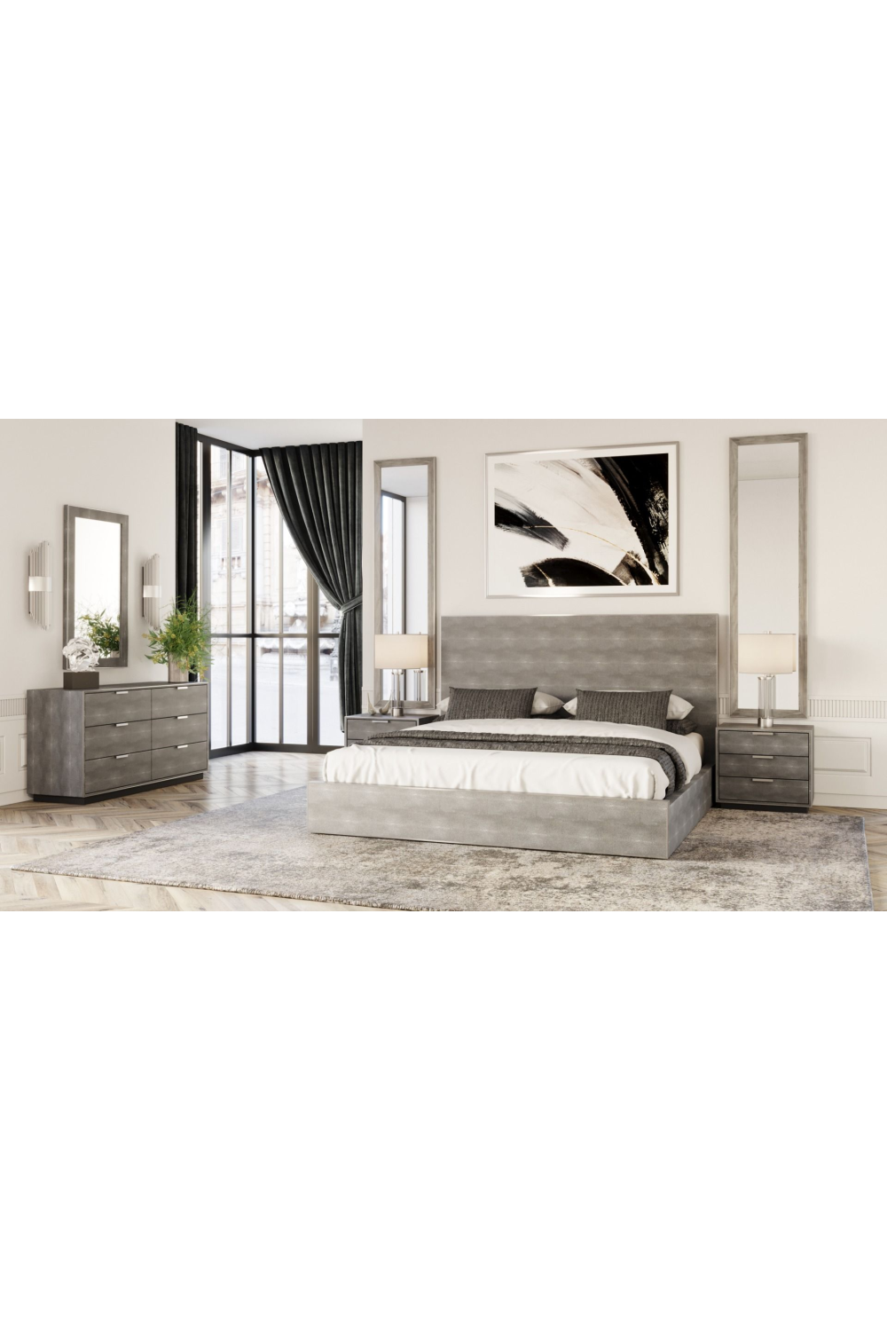 Dark Shagreen Bed | Oroa.com