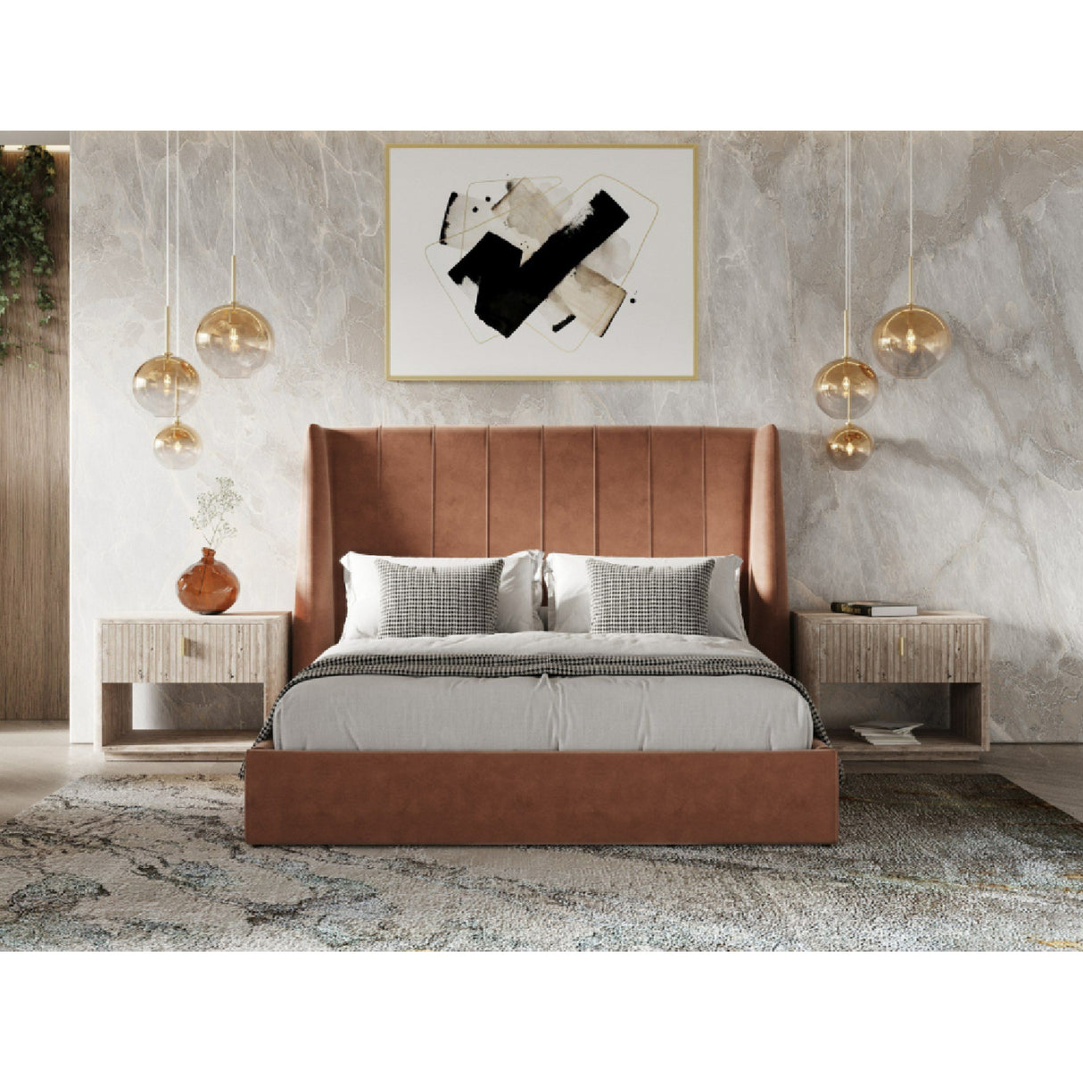 Orange Upholstered Bed | Oroa.com