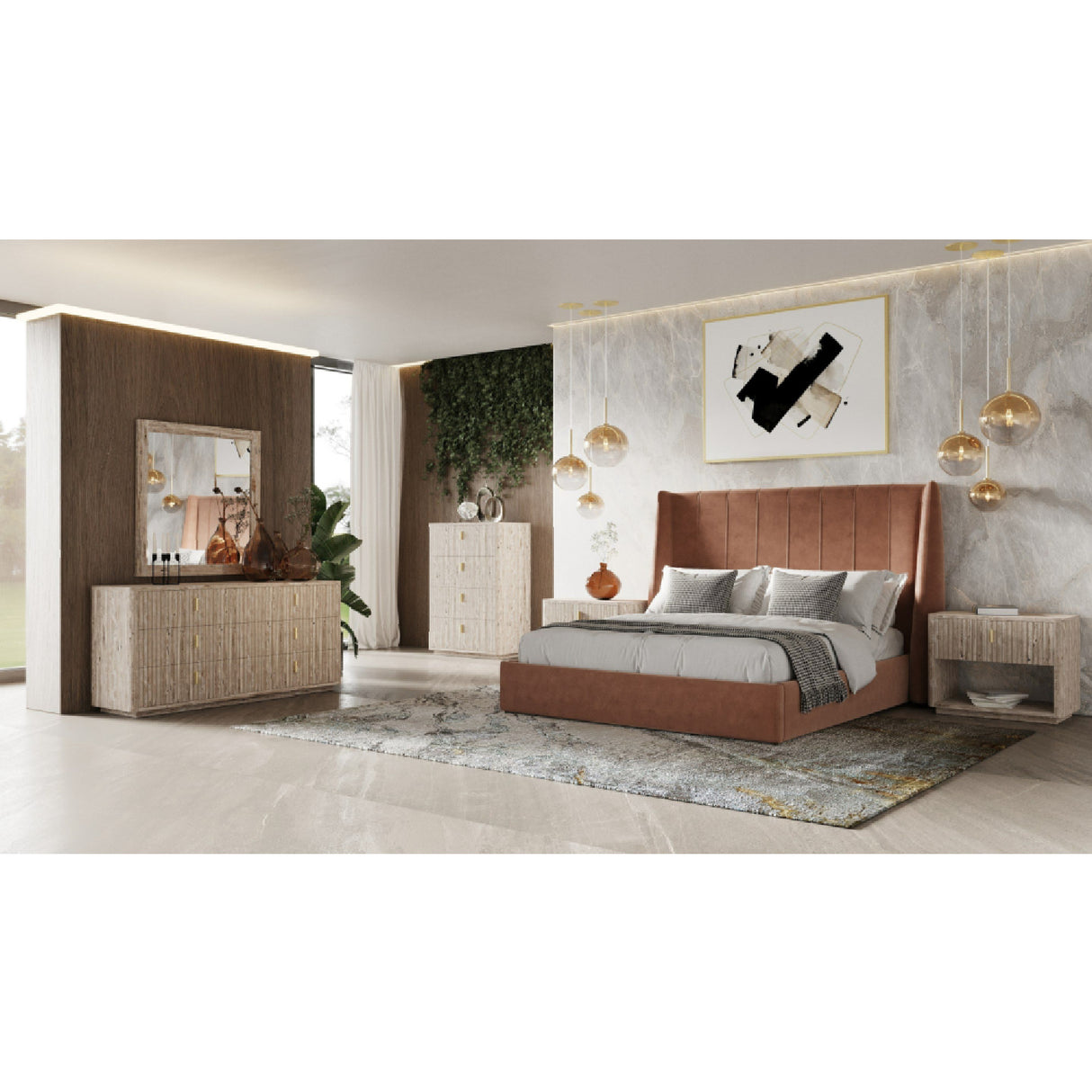 Orange Upholstered Bed | Oroa.com