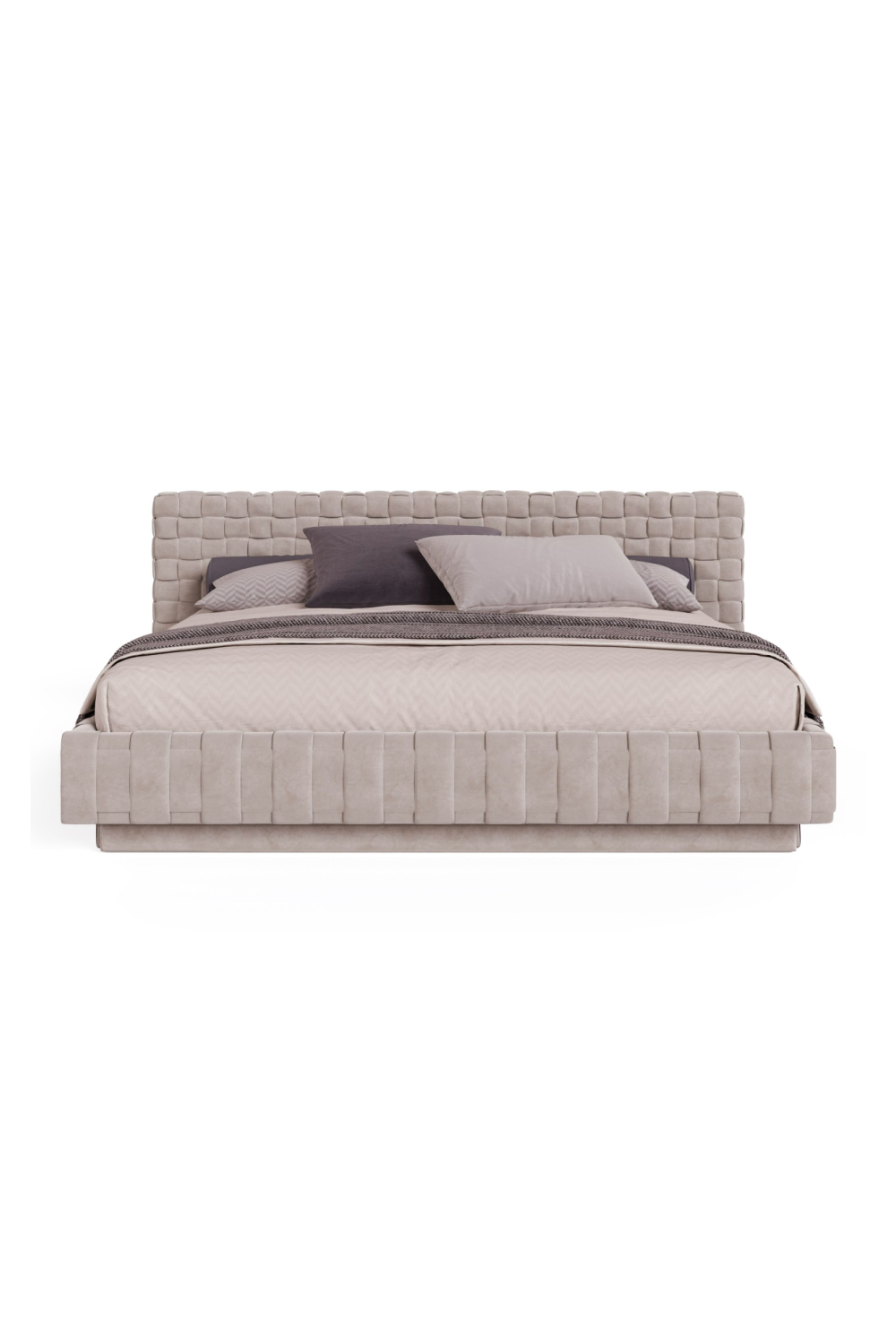 Gray Velvet Bed | Oroa.com