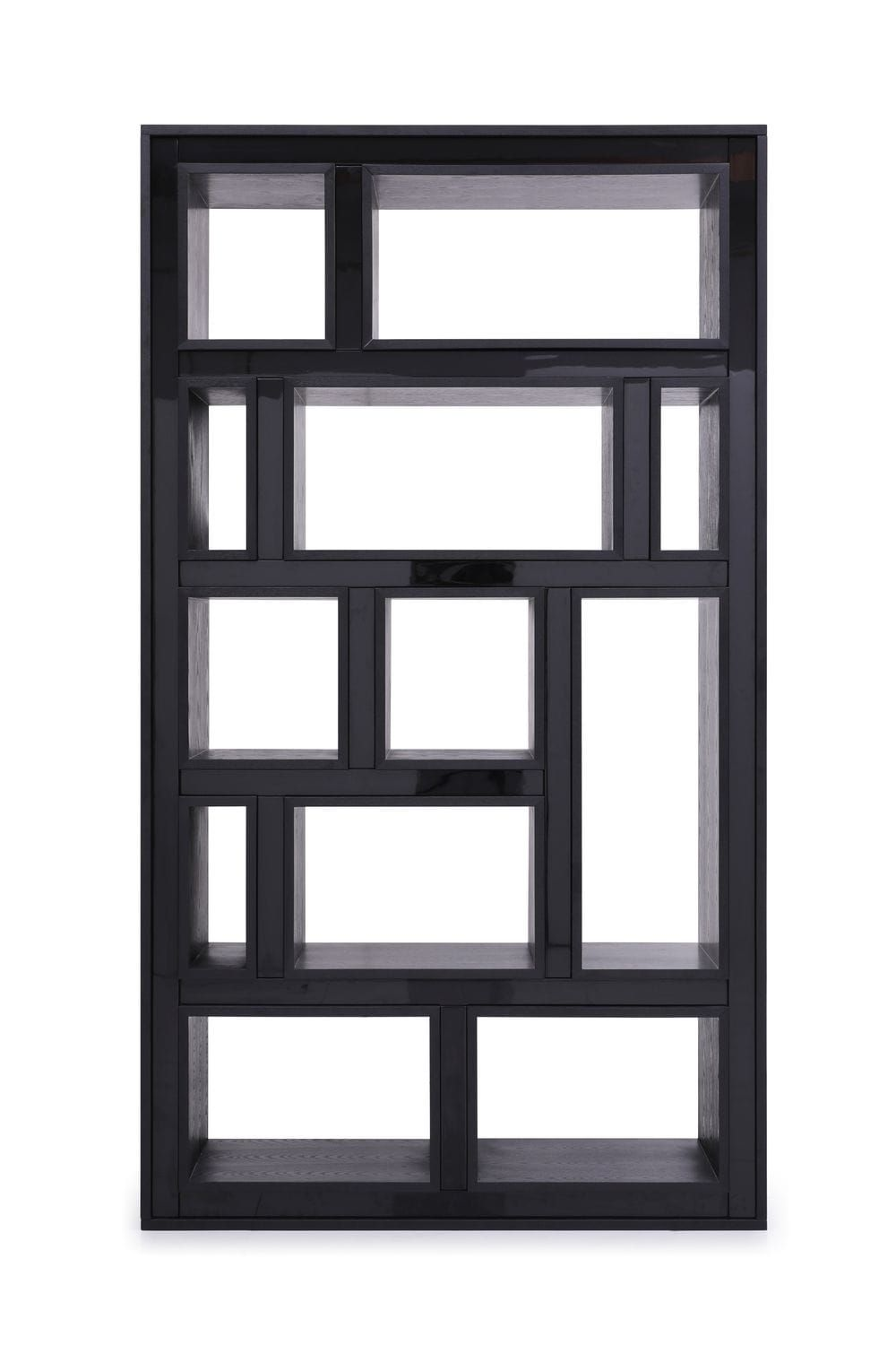 Black Glass Staggered Bookshelf | Oroa.com