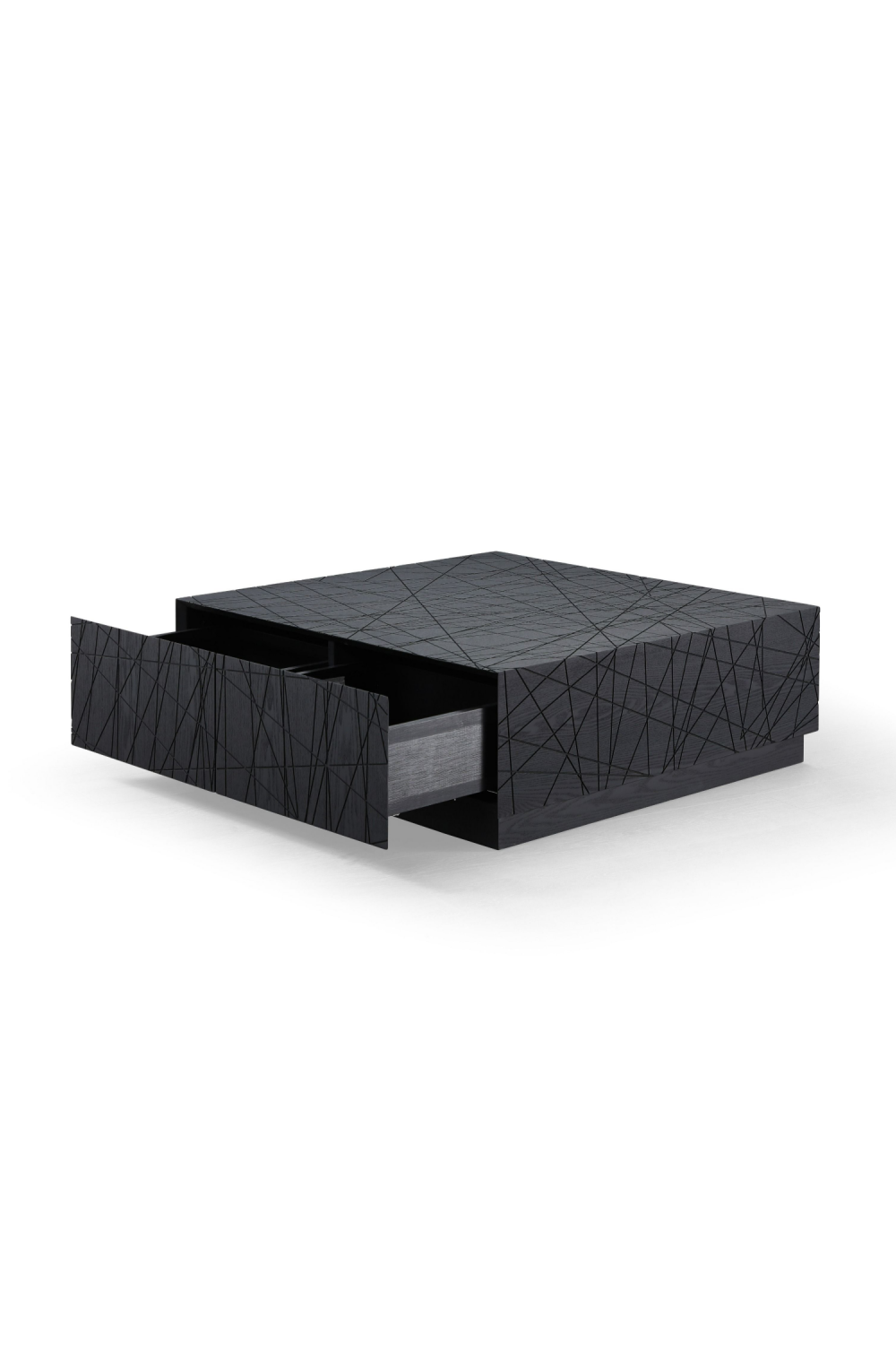 Black Square 4-Drawer Coffee Table | Oroa.com