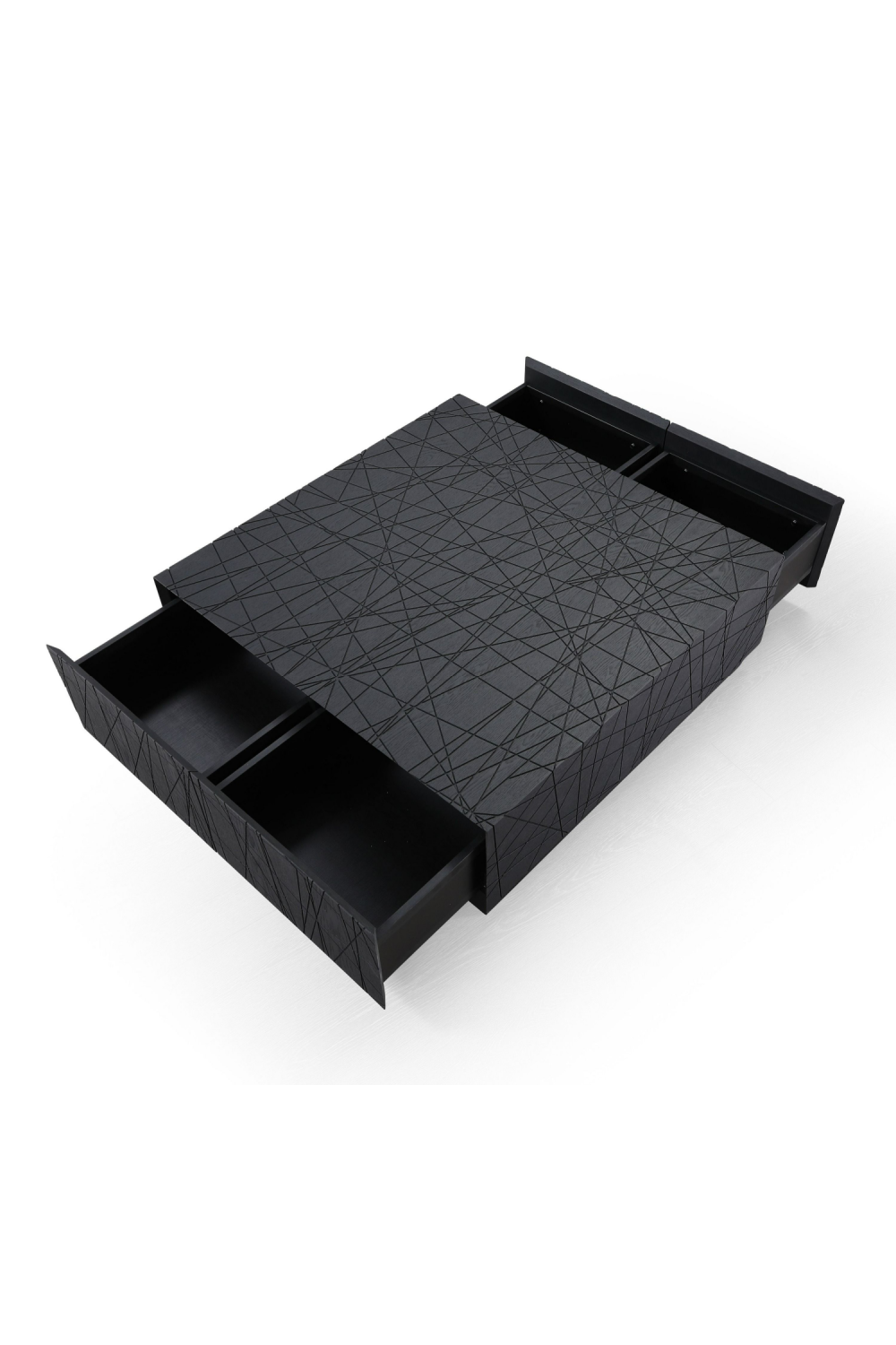 Black Square 4-Drawer Coffee Table | Oroa.com