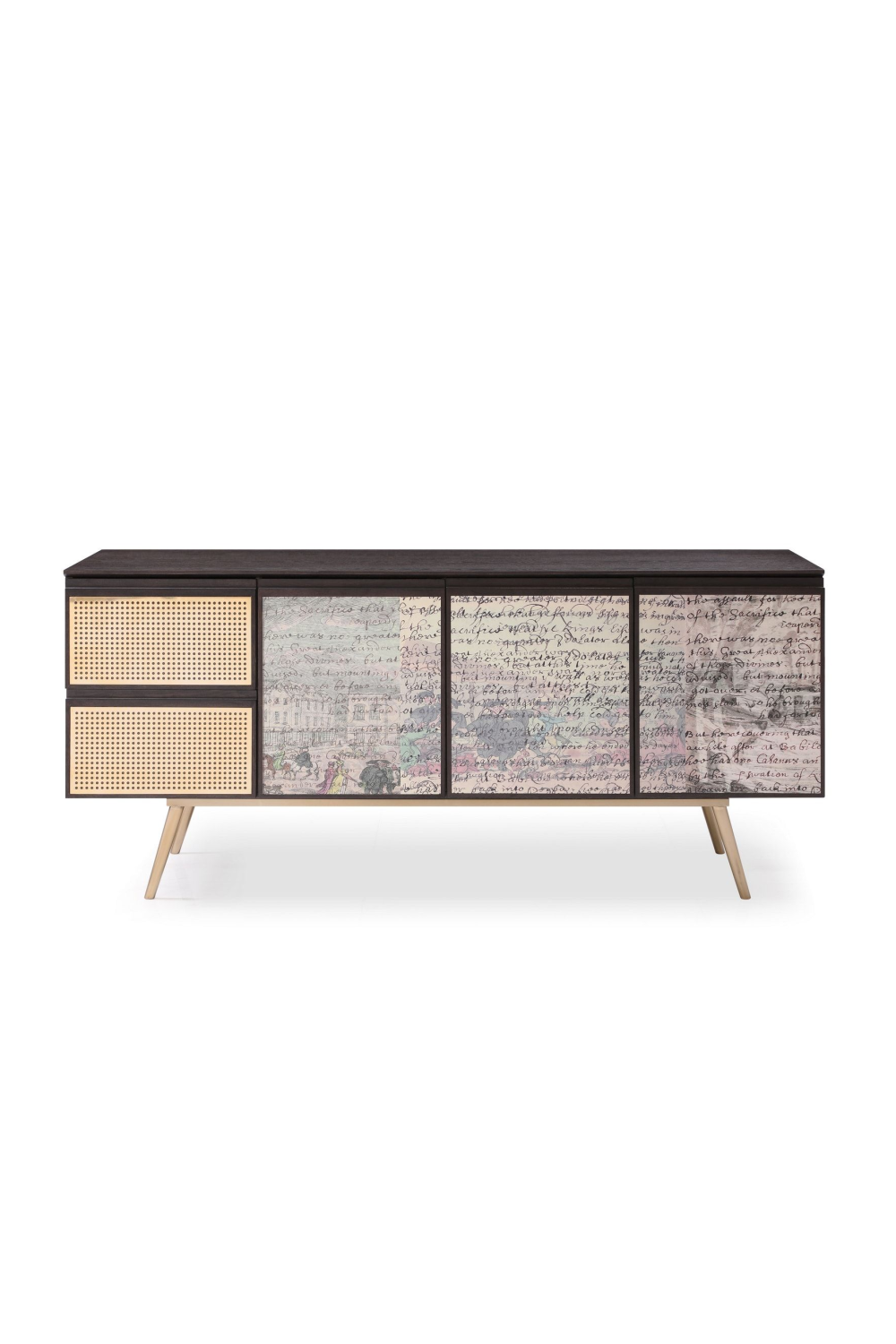 Smoked Ash 3-Door Sideboard | Oroa.com