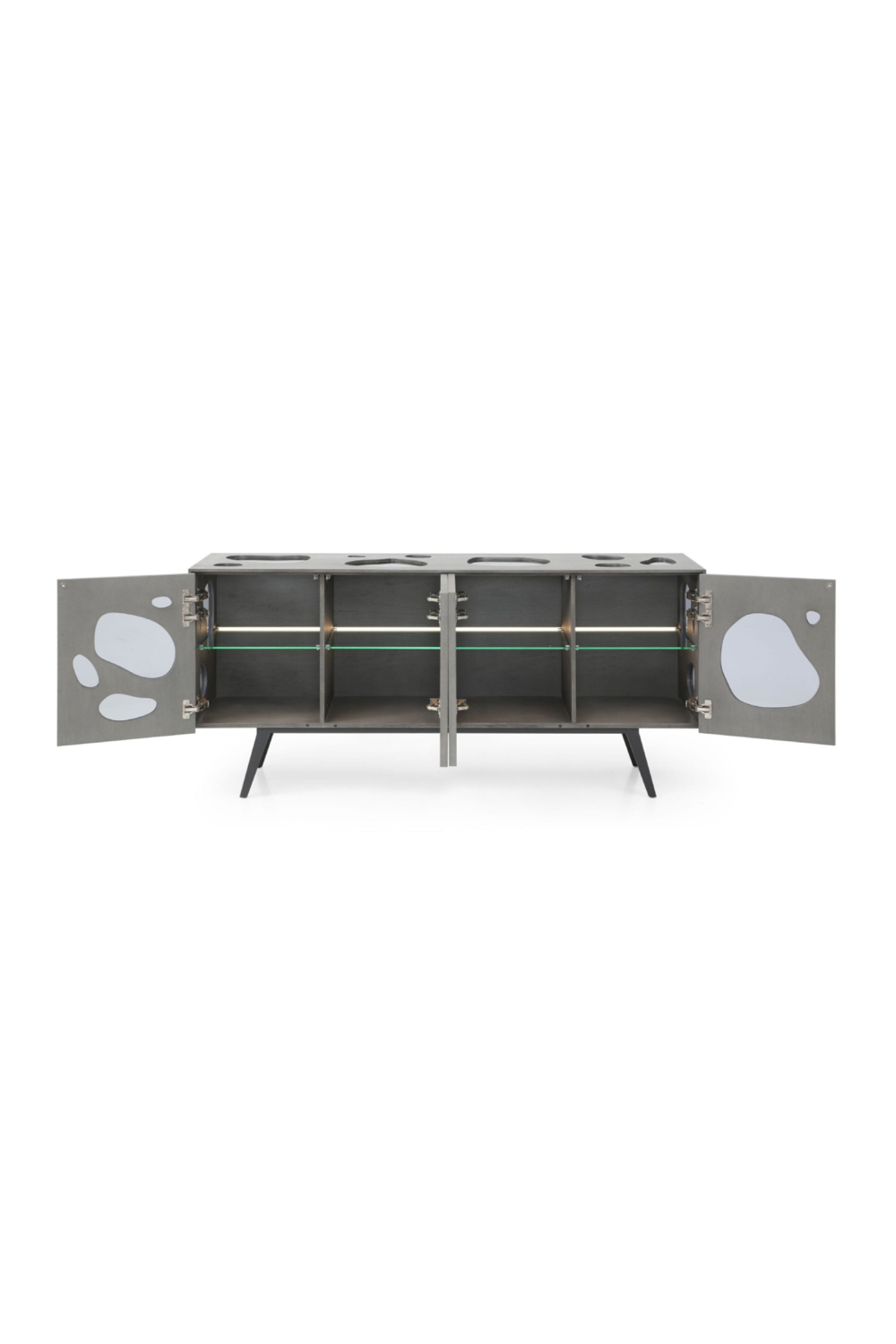 Matte Gray 4-Door Sideboard | Oroa.com