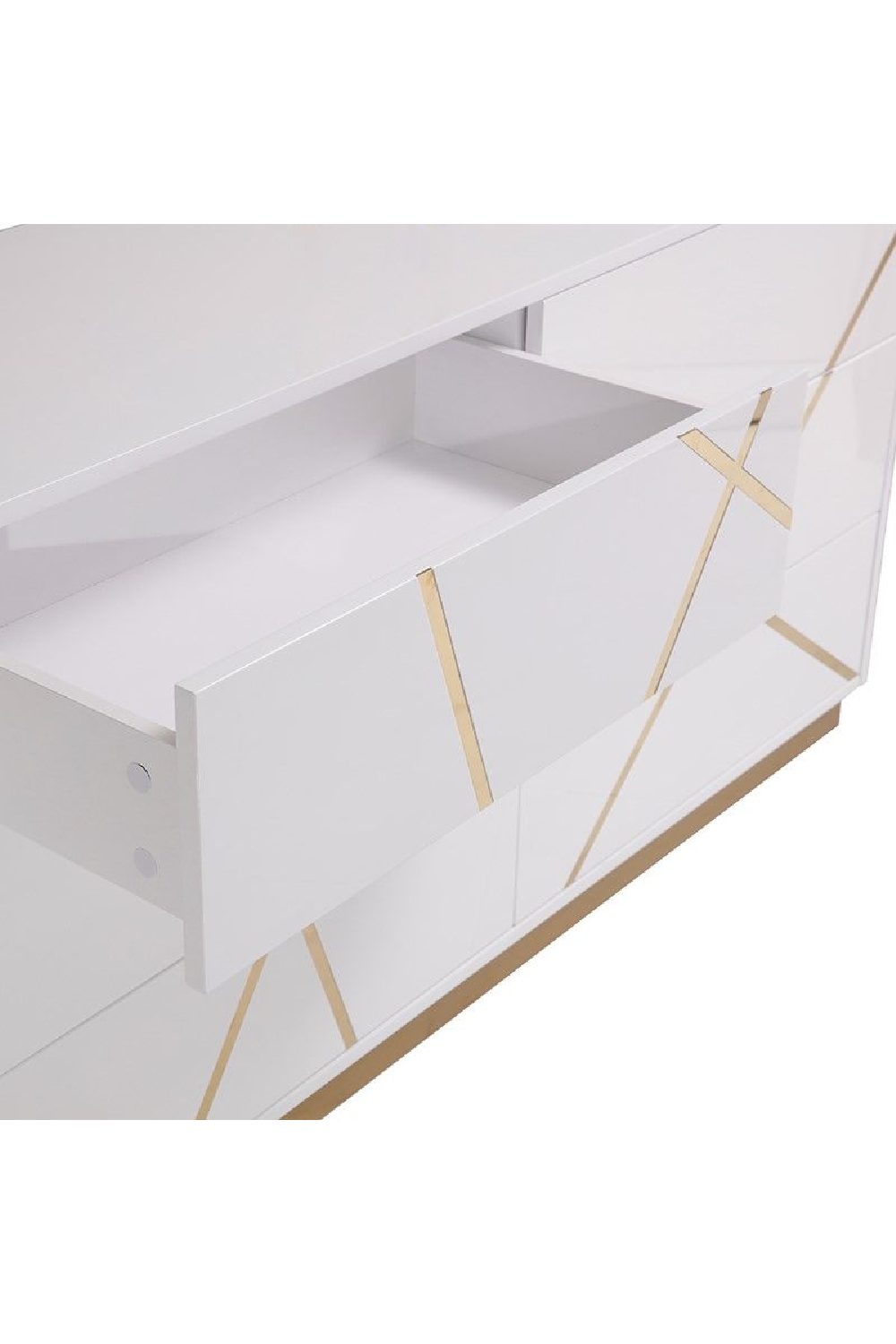 Glossy White 6-Drawer Dresser | Oroa.com
