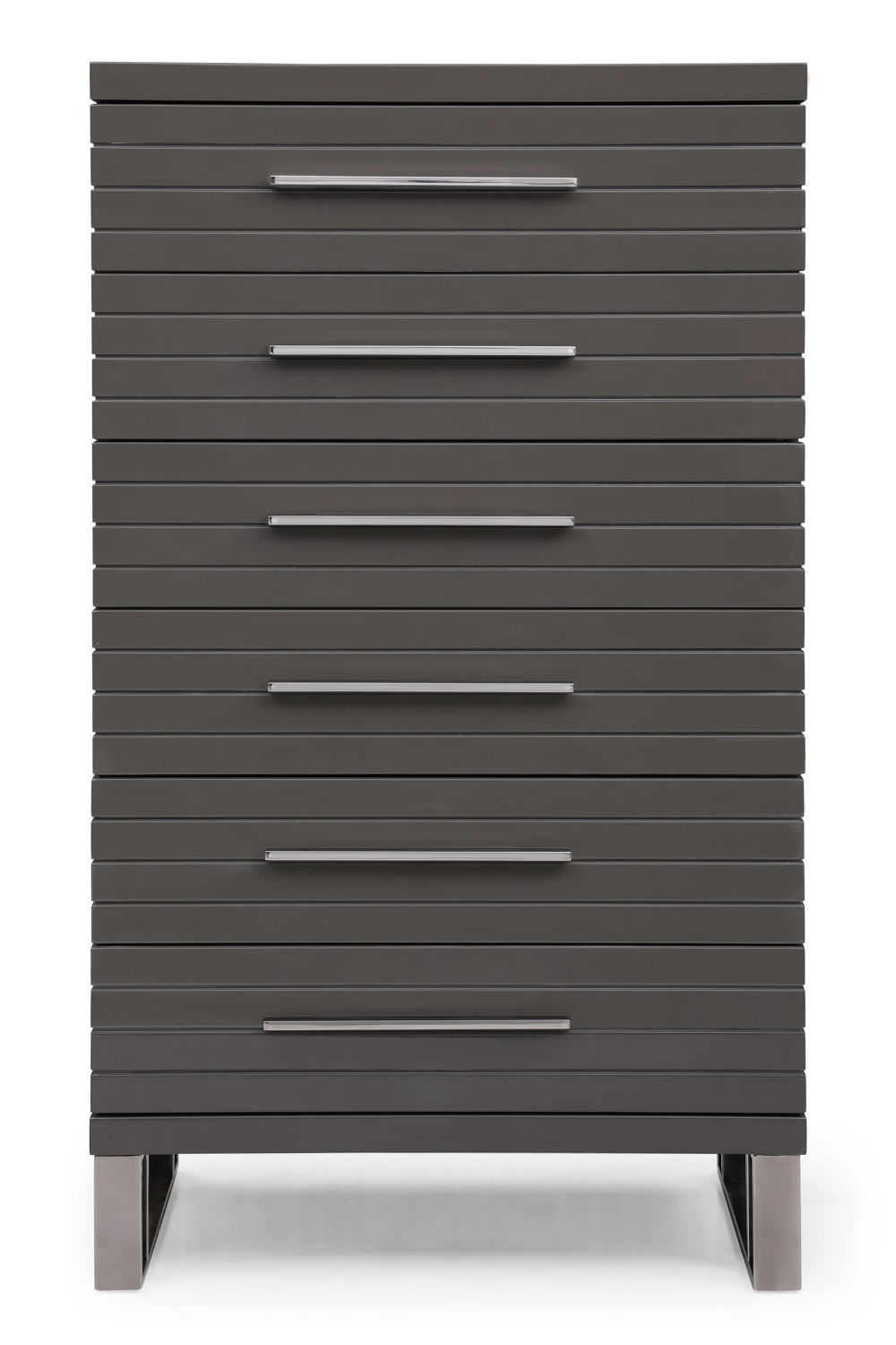 Gray Slatted 6-Drawer Chest | Oroa.com