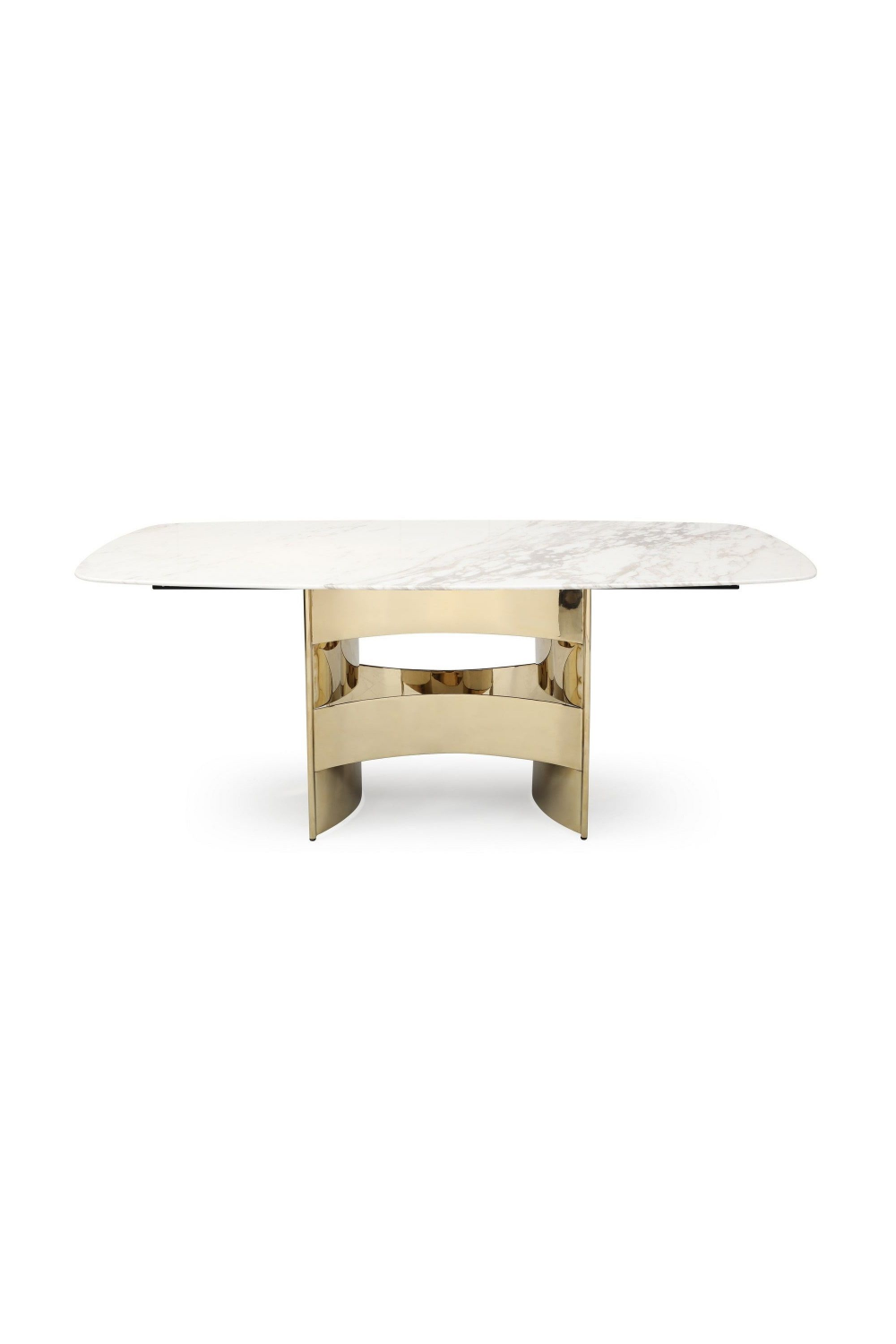 White Marble Gold Dining Table | Oroa.com