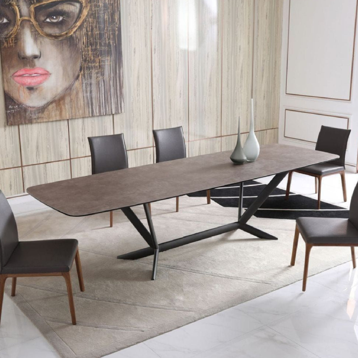 Gray Ceramic Dining Table | Oroa.com