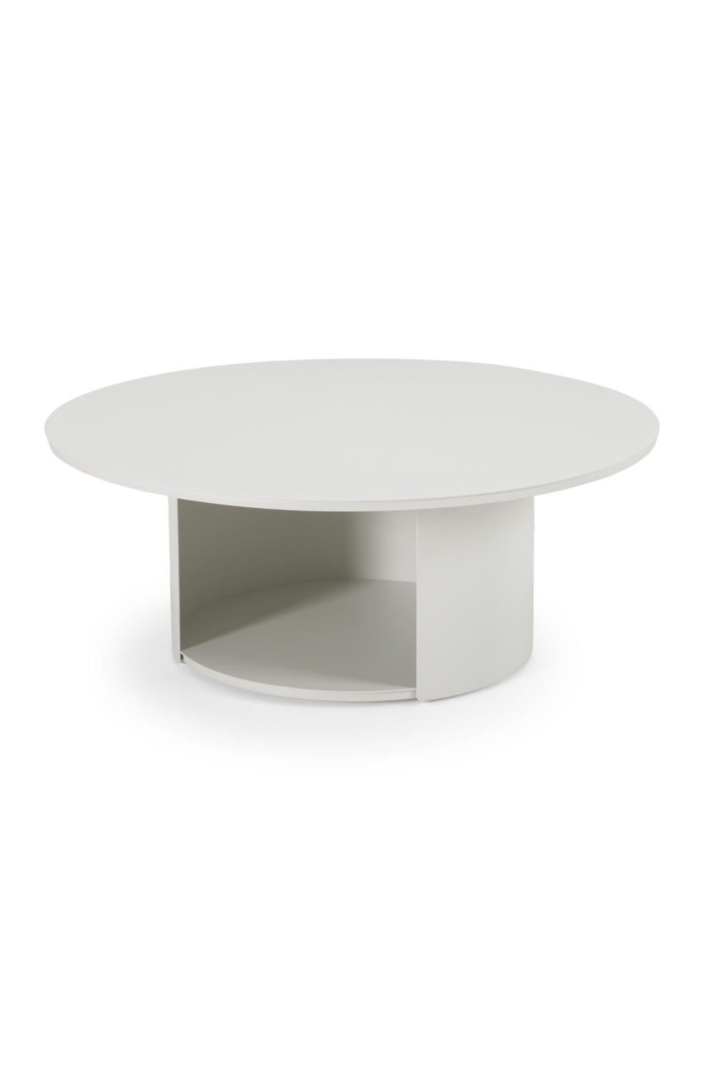 Round Outdoor White Coffee Table | Oroa.com