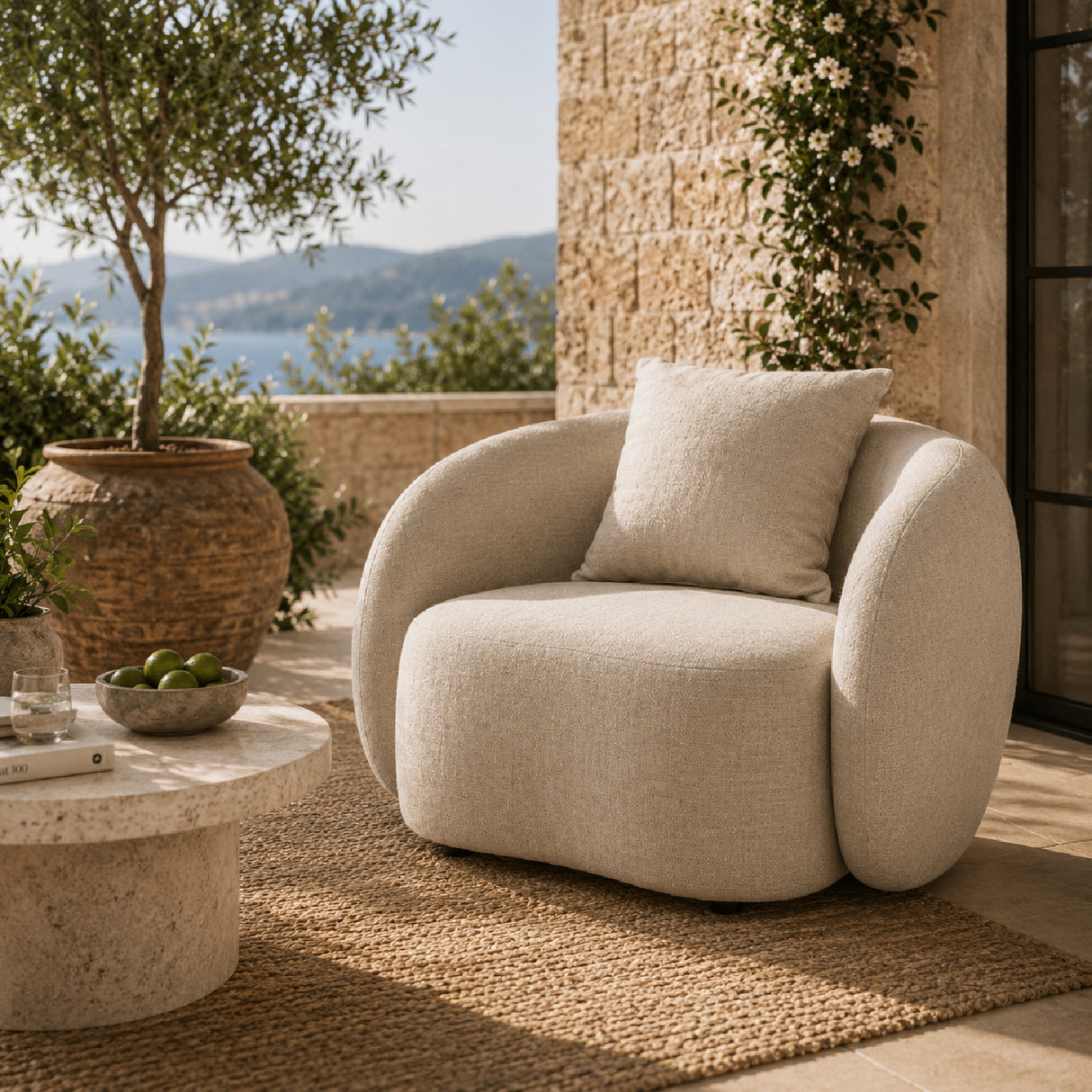Beige Outdoor Lounge Chair | Oroa.com
