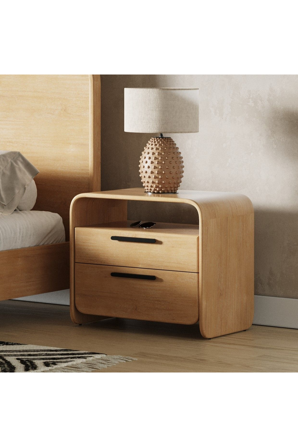 Natural Acacia Nightstand | Oroa.com