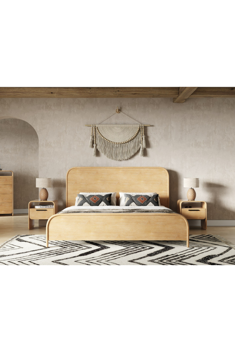 Natural Acacia Nightstand | Oroa.com