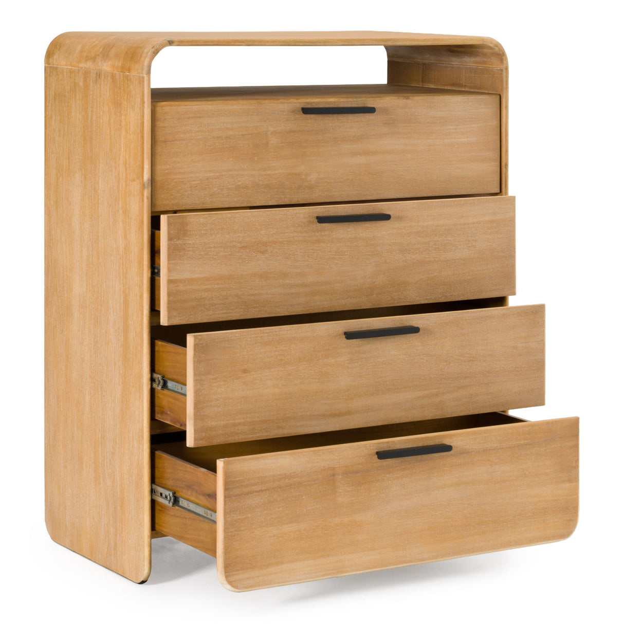 Natural Acacia 4-Drawer Chest | Oroa.com