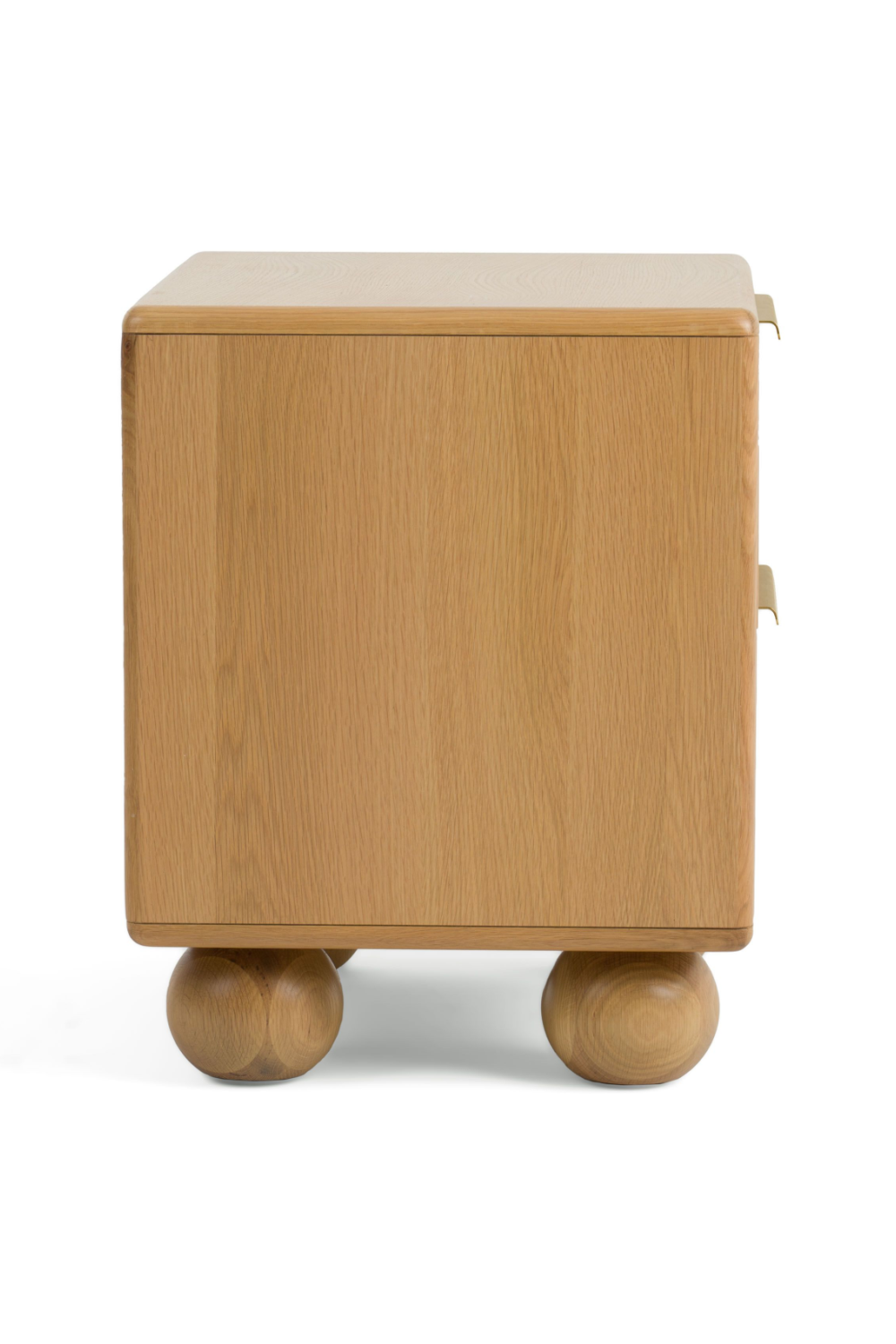 Fluted Oak 2-Drawer Nightstand | Oroa.com