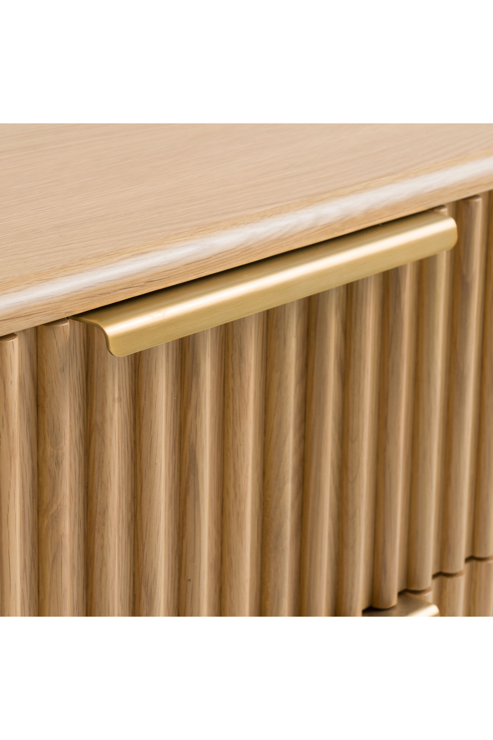 Fluted Oak 2-Drawer Nightstand | Oroa.com