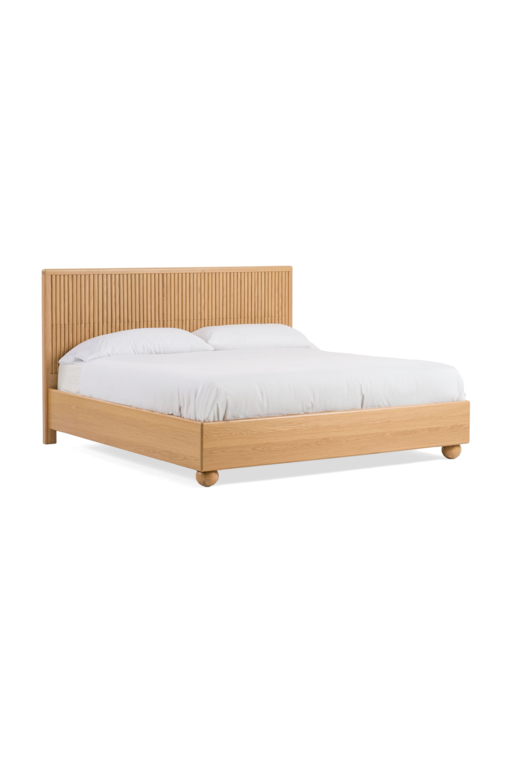 Fluted Oak Bed | Oroa.com