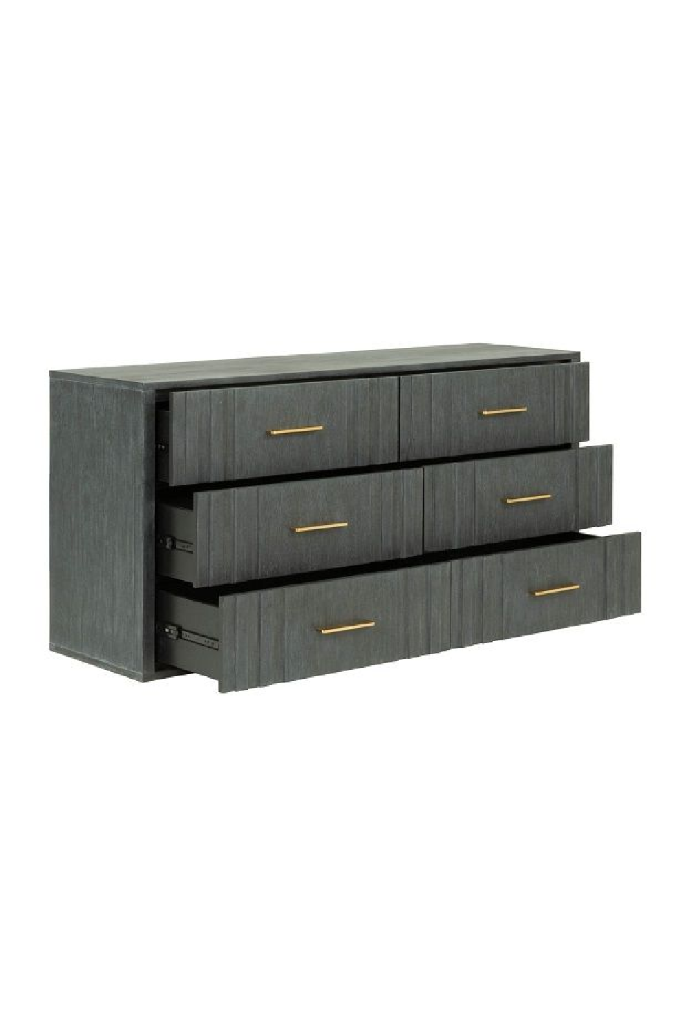 Dark Gray Acacia 6-Drawer Dresser | Oroa.com