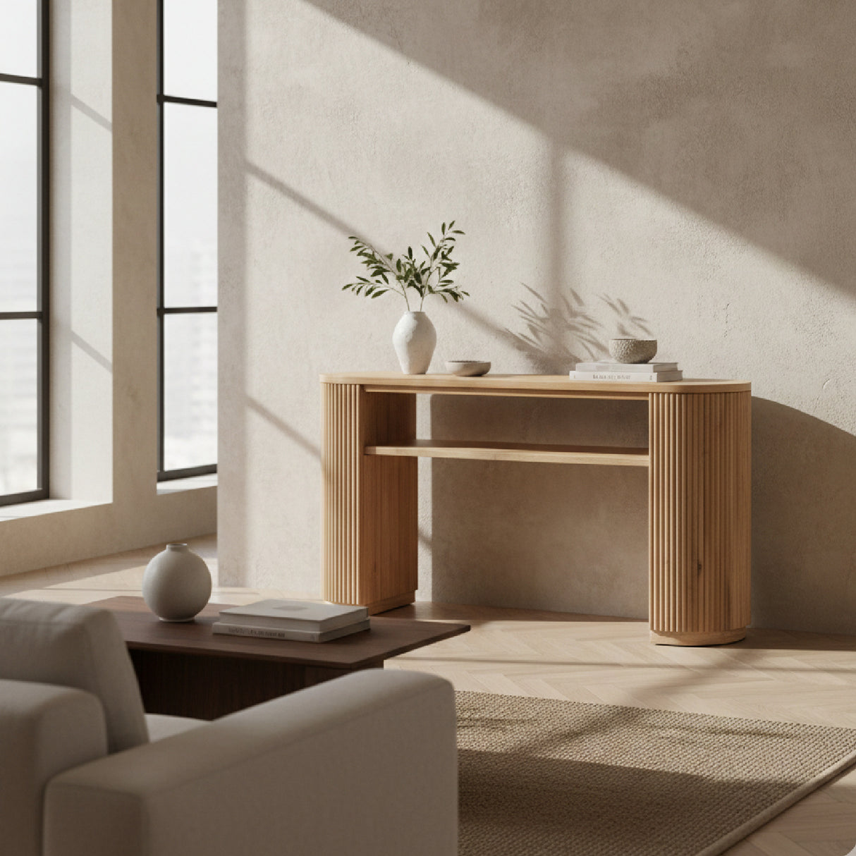 Natural Acacia Console Table | Oroa.com