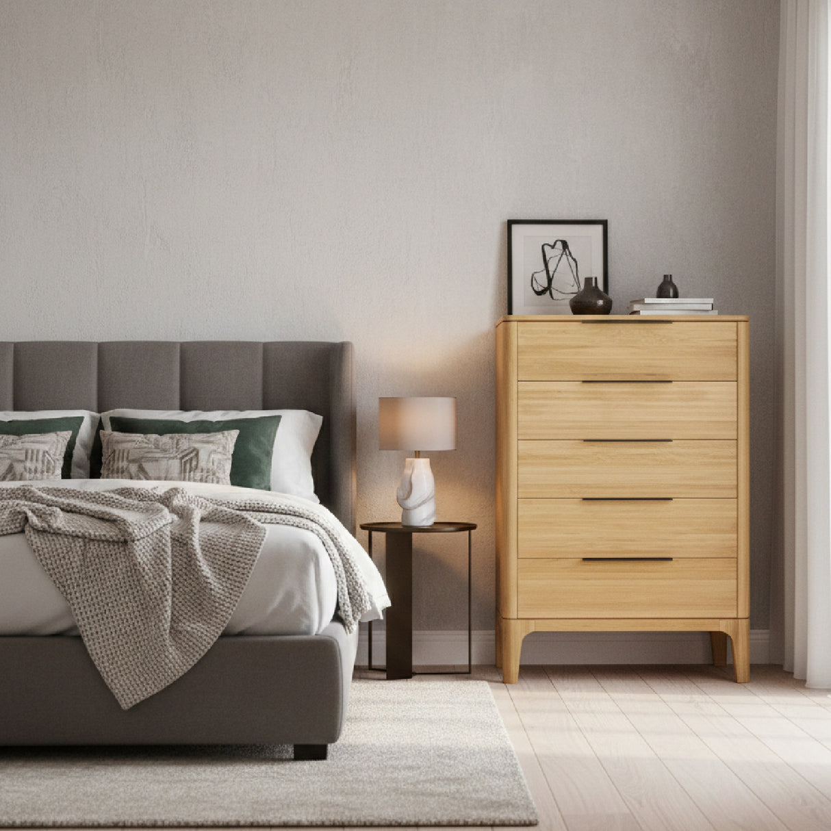 5-Drawer Solid Oak Chest | Oroa.com