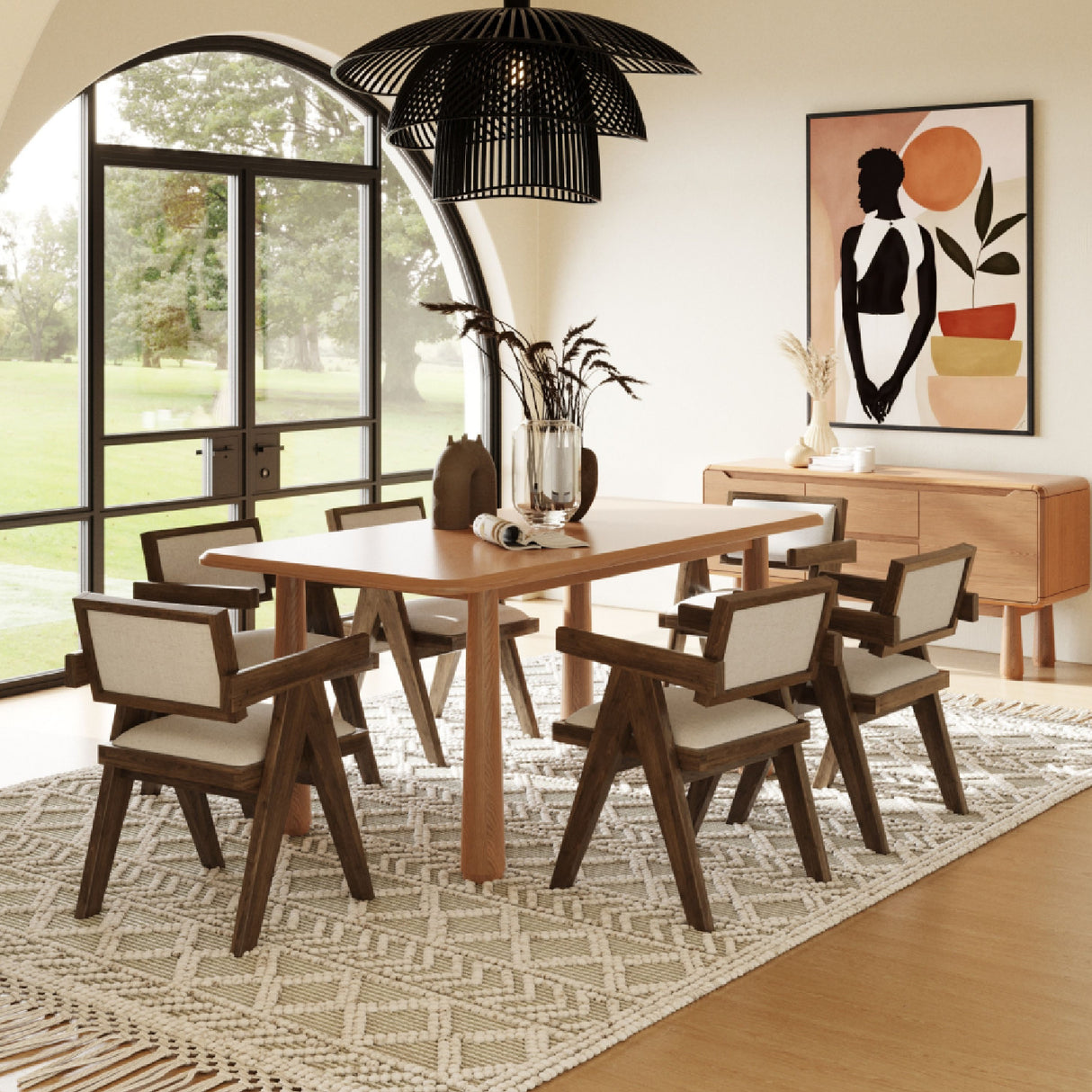 Natural Acacia Dining Table | Oroa.com