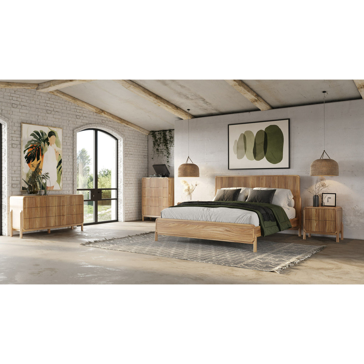 Natural Oak 4-Drawer Chest | Oroa.com