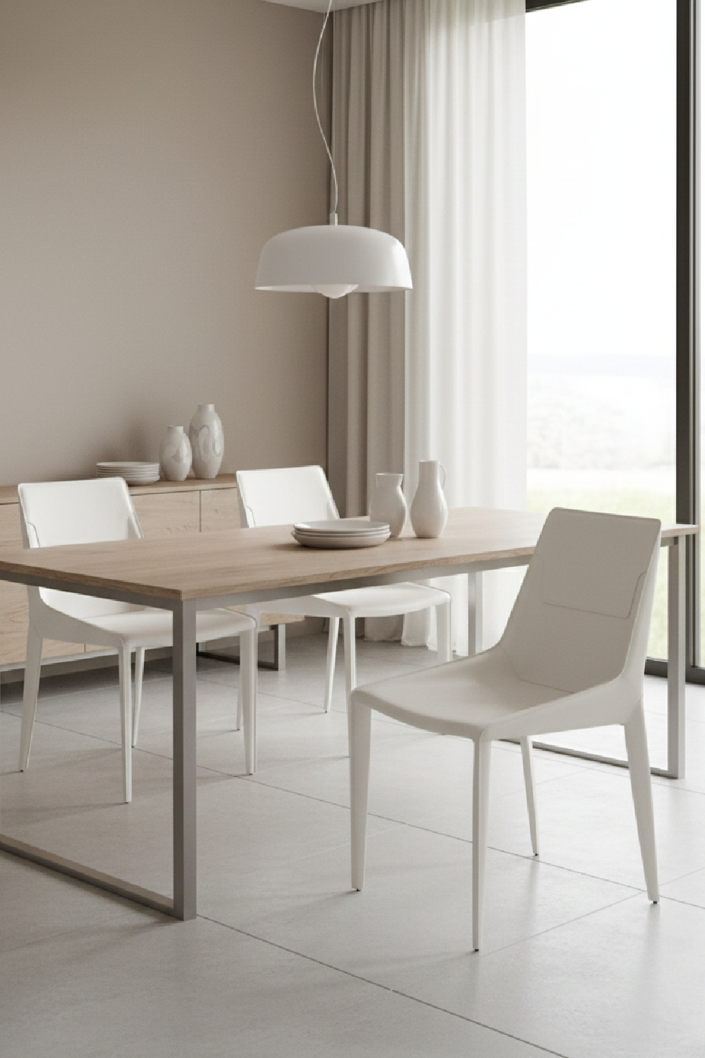 Saddle Leather Dining Chairs (2) | Oroa.com