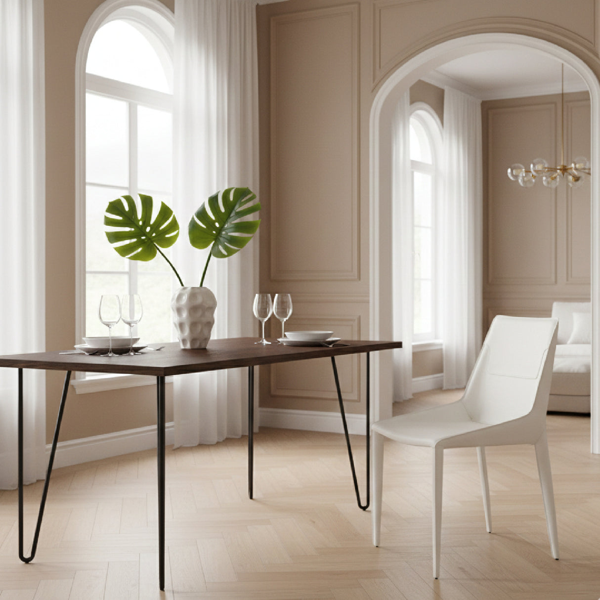 Saddle Leather Dining Chairs (2) | Oroa.com