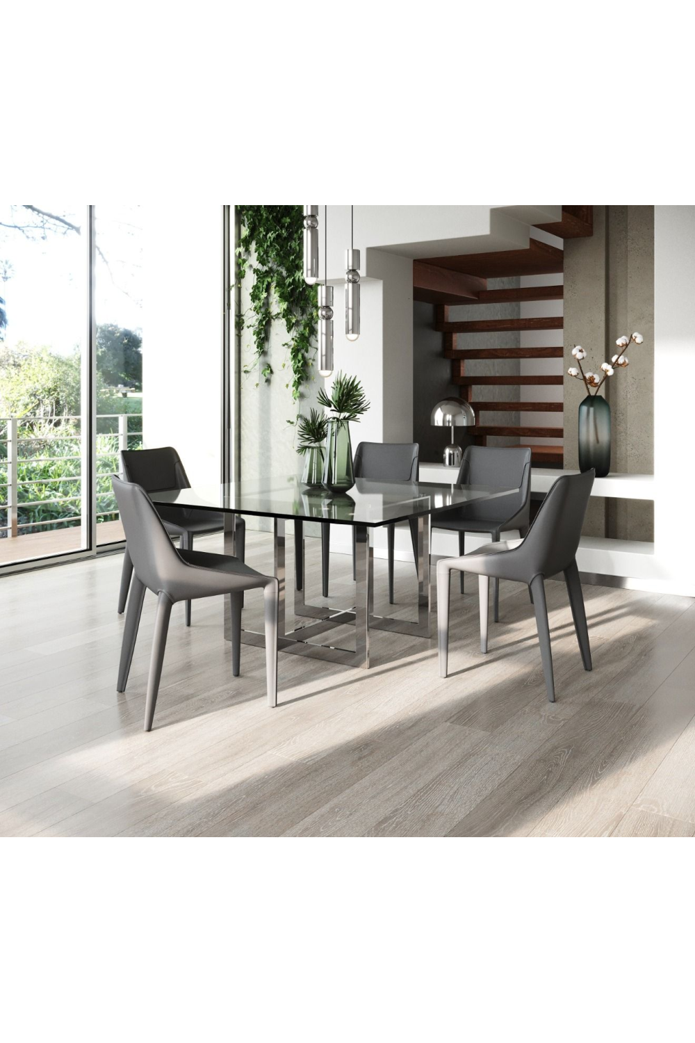 Saddle Leather Dining Chairs (2) | Oroa.com