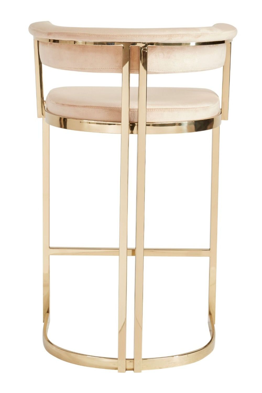 Beige Velvet Counter Stool | Oroa.com