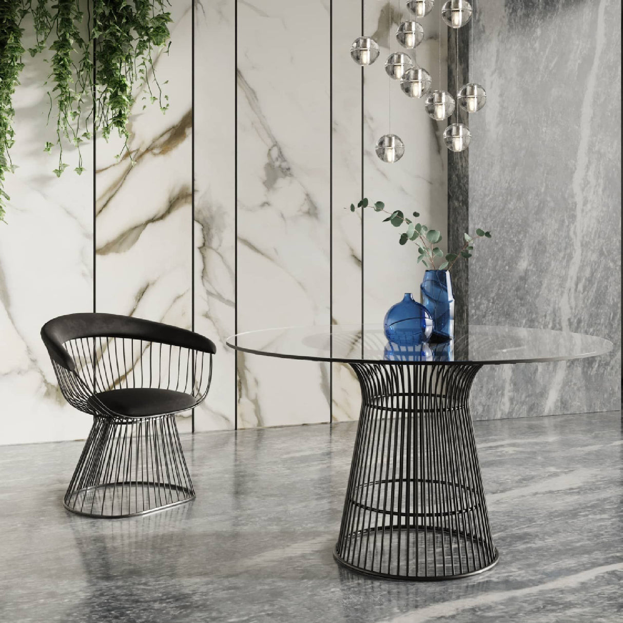 Round Tempered Glass Dining Table | Oroa.com