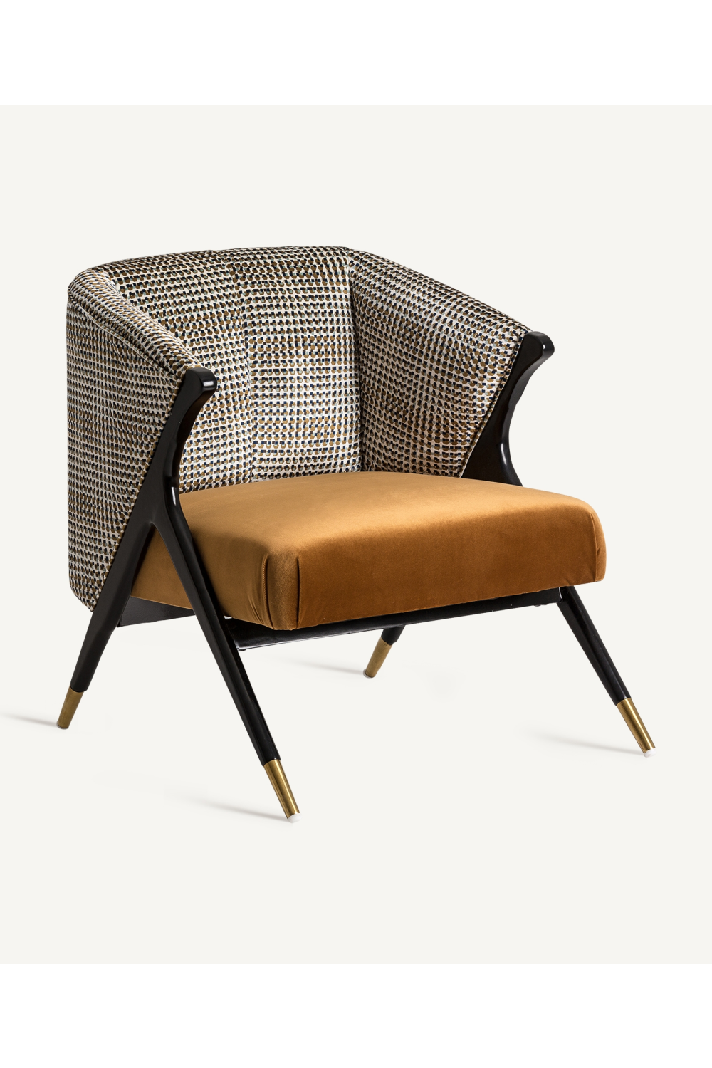 Ocher Velvet Seat Armchair | Oroa.com