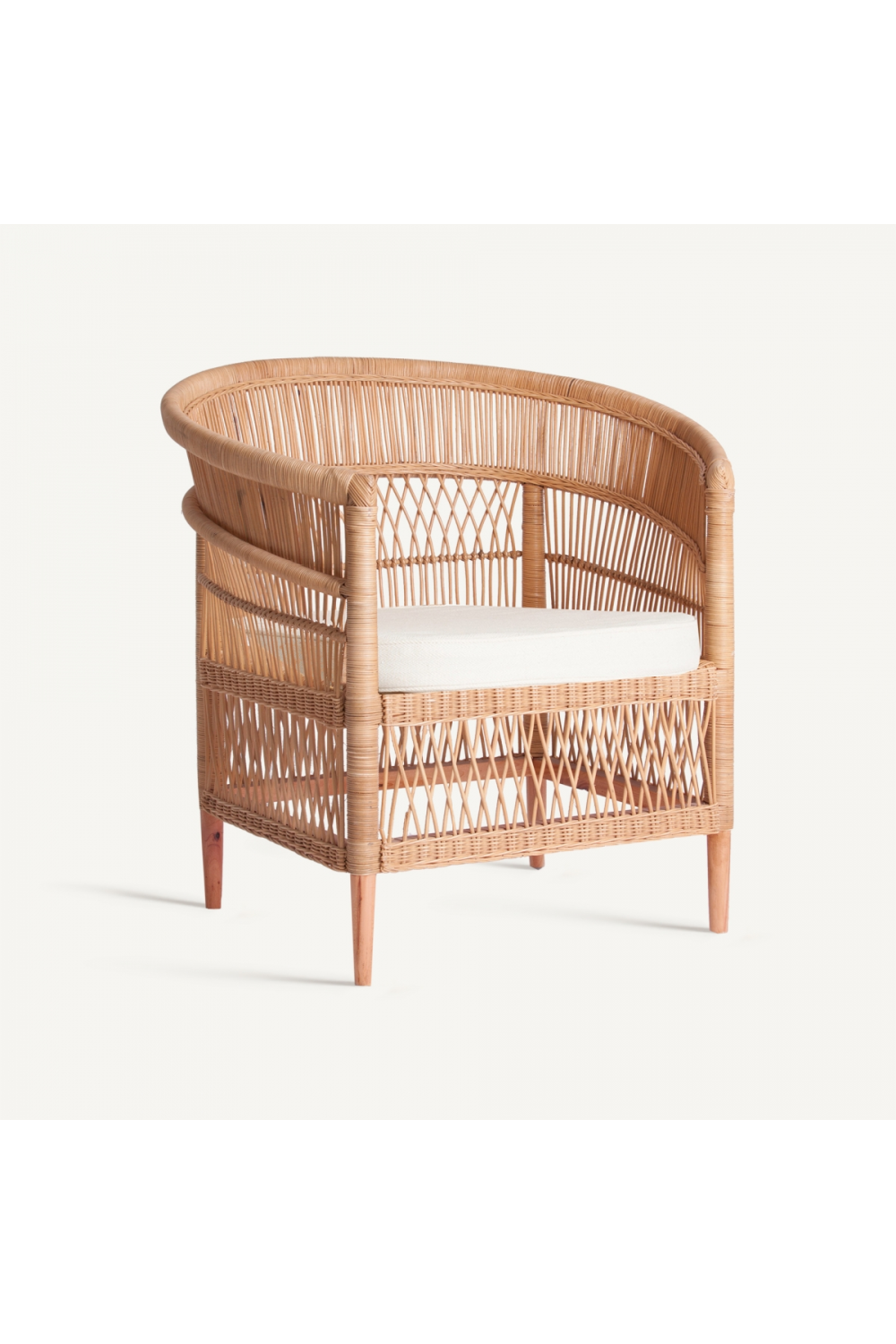Rattan Padded Contemporary Armchair | Oroa.com