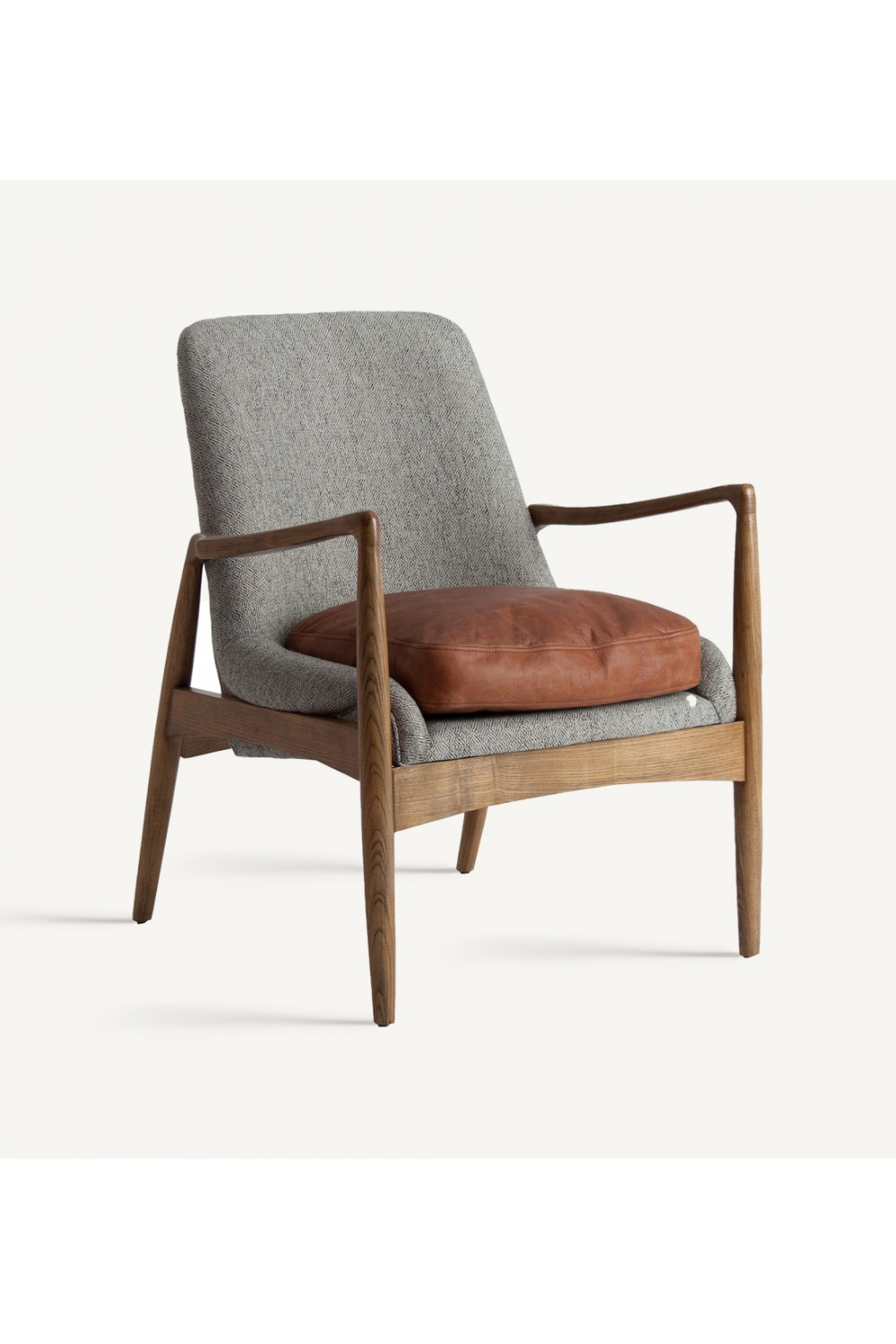 Gray Upholstered Nordic Armchair | Oroa.com