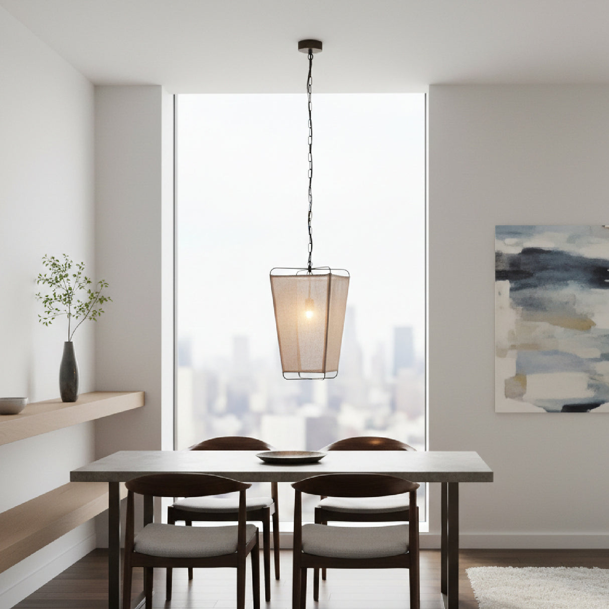 Linen Shade Ceiling Lamp | Oroa.com